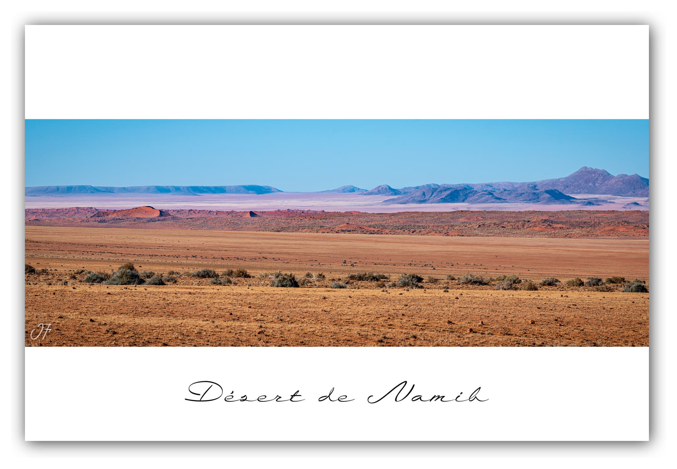 Poster Namibie (Afrique Australe). Affiches Formats 30x40 cm, 40x60 cm ou 50x70 cm. Impression sur Papier Photo. Décoration murale. Paysage. Désert.