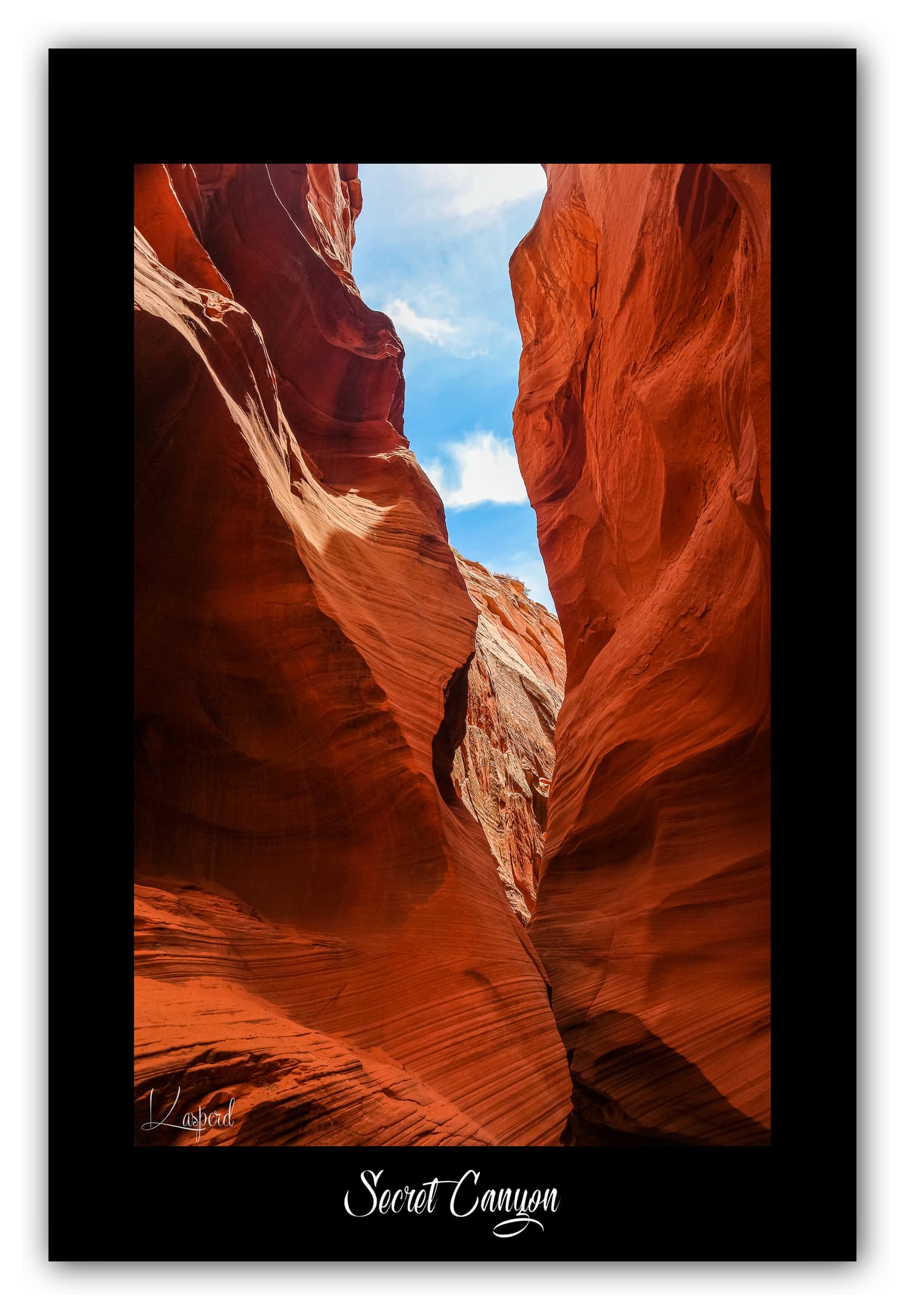 Poster Secret Canyon - Arizona (États-Unis). Affiches Formats 30x40 cm, 40x60 cm ou 50x70 cm. Impression sur Papier Photo. Décoration murale. Paysage. Ouest Américain.