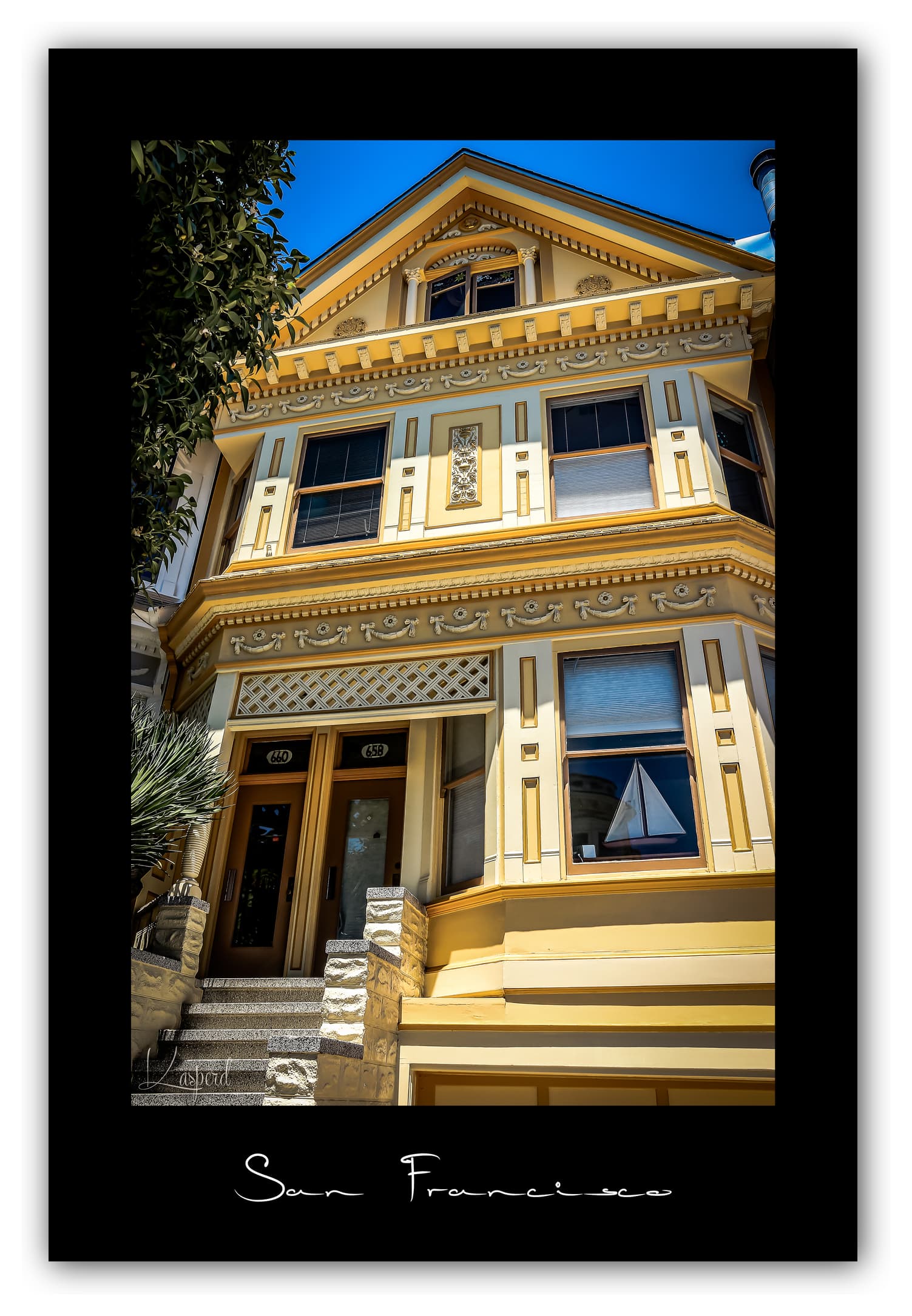 Poster San Francisco - Californie (États-Unis). Affiches Formats 30x40 cm, 40x60 cm ou 50x70 cm. Impression sur Papier Photo. Décoration murale. Architecture. Architecture Victorienne.