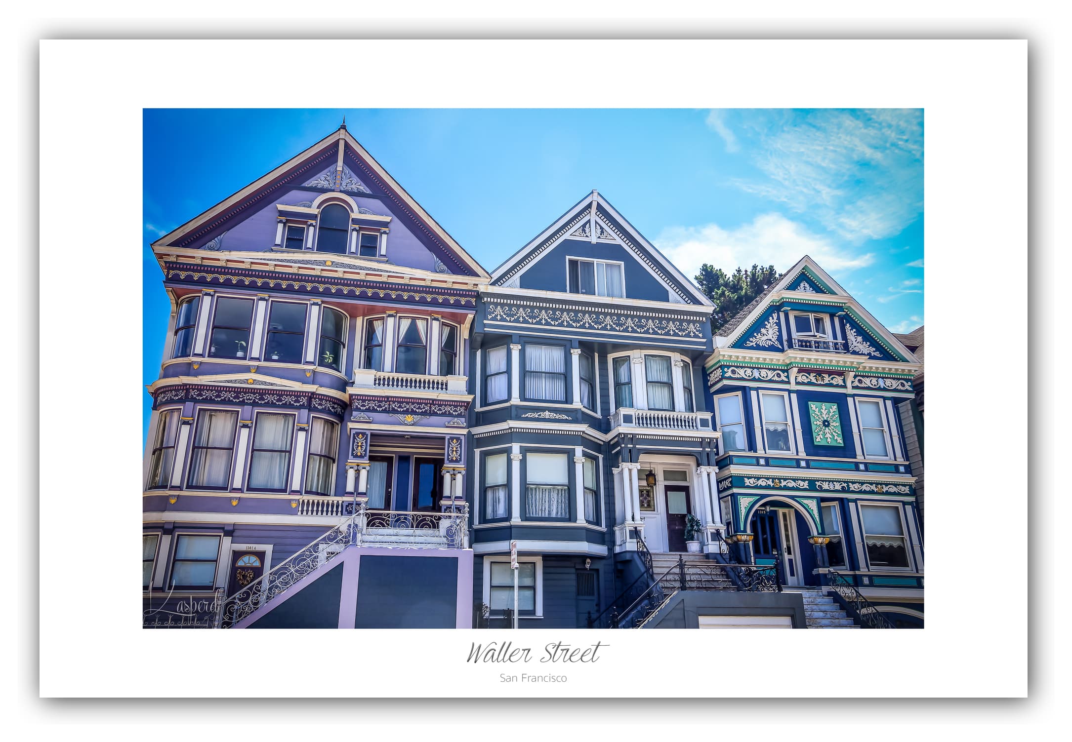 Poster San Francisco - Californie (États-Unis). Affiches Formats 30x40 cm, 40x60 cm ou 50x70 cm. Impression sur Papier Photo. Décoration murale. Architecture. Architecture Victorienne.