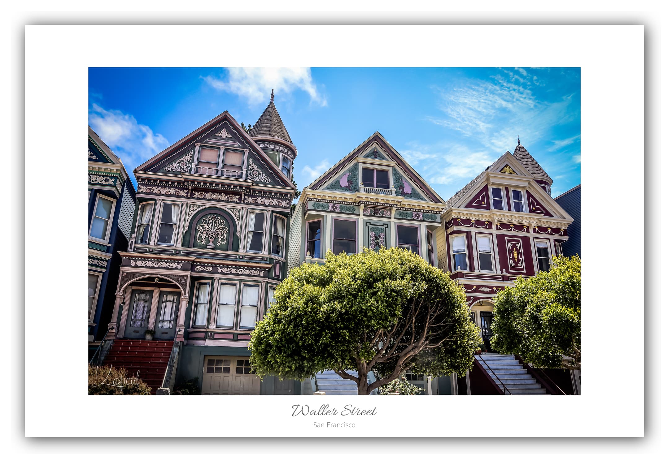 Poster San Francisco - Californie (États-Unis). Affiches Formats 30x40 cm, 40x60 cm ou 50x70 cm. Impression sur Papier Photo. Décoration murale. Architecture. Architecture Victorienne.
