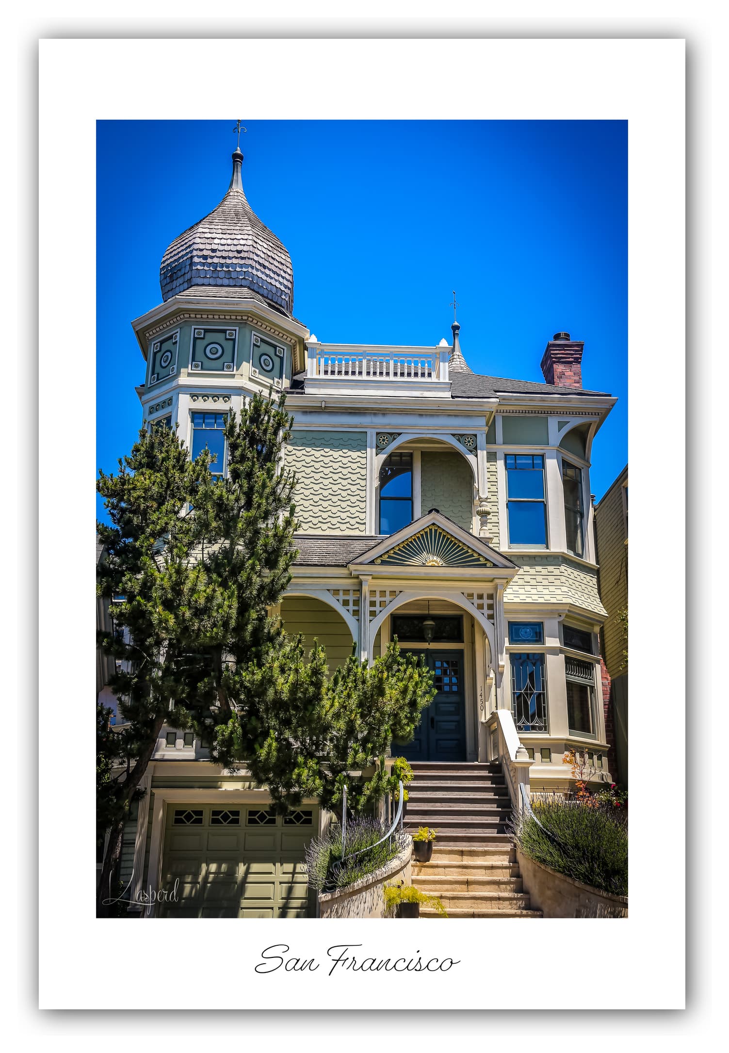 Poster San Francisco - Californie (États-Unis). Affiches Formats 30x40 cm, 40x60 cm ou 50x70 cm. Impression sur Papier Photo. Décoration murale. Architecture. Architecture Victorienne.