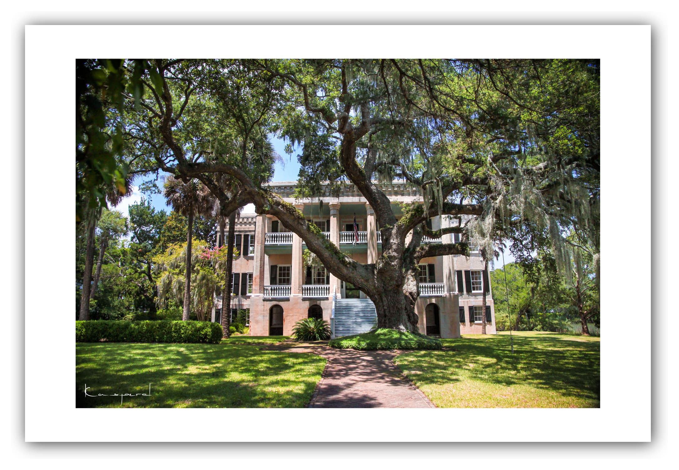 Poster Beaufort (Caroline du Sud - États-Unis). Affiches Formats 30x40 cm, 40x60 cm ou 50x70 cm. Impression sur Papier Photo. Décoration murale. Architecture. USA.