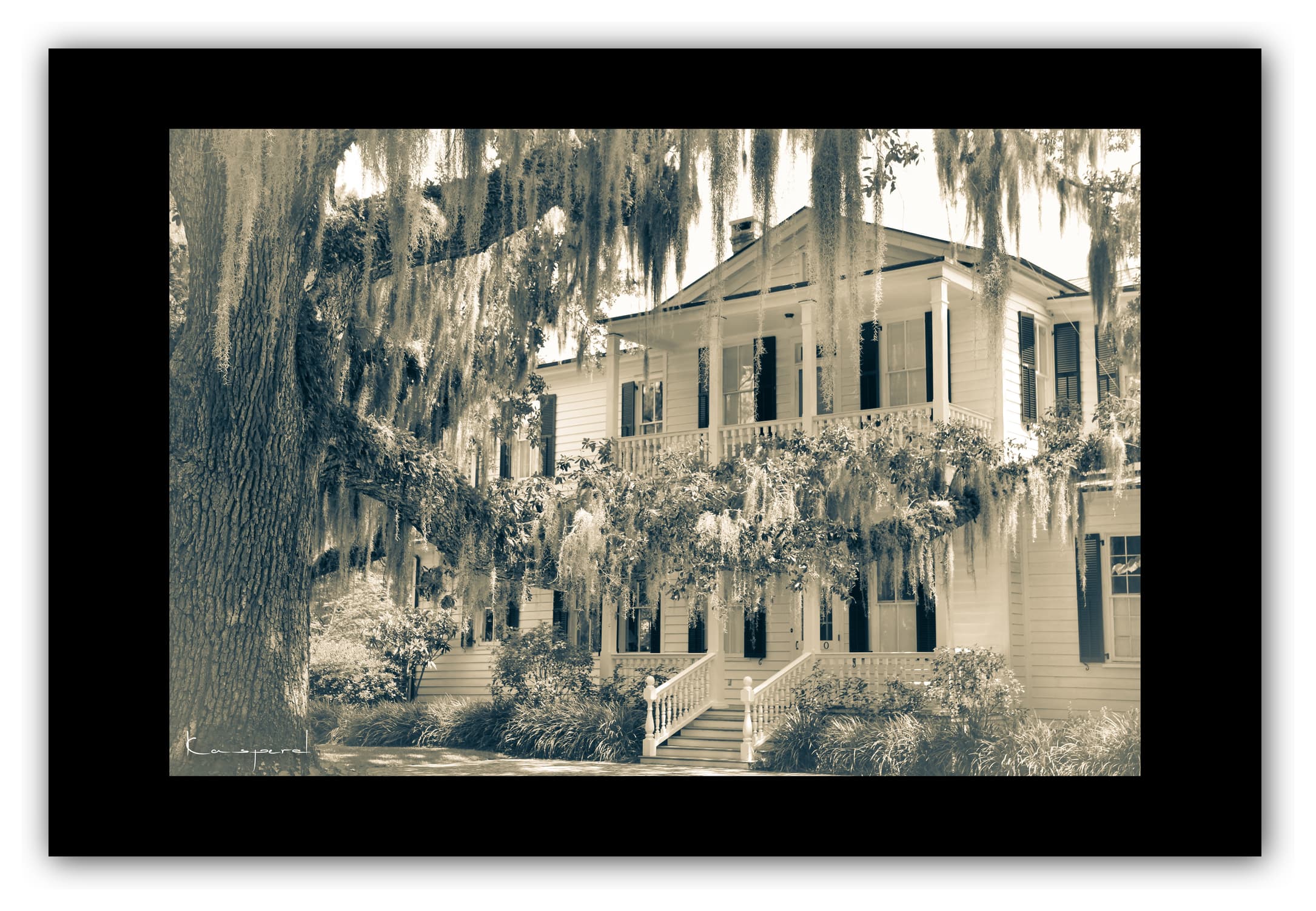 Générique Poster Beaufort (Caroline du Sud - Etats-Unis). Affiches Formats 30x40 cm, 40x60 cm ou 50x70 cm. Impression sur Papier Photo. Décoration murale. Architecture. Vintage. Noir et Blanc. USA.