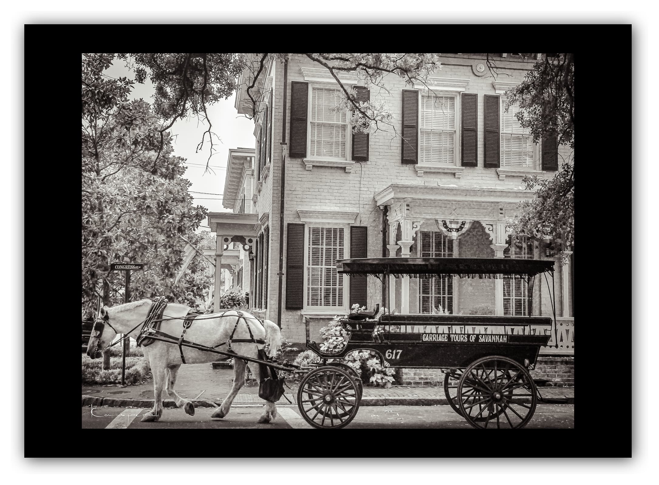 Poster Savannah (Georgie - États-Unis). Affiches Formats 30x40 cm, 40x60 cm ou 50x70 cm. Impression sur Papier Photo. Décoration murale. Architecture. USA.