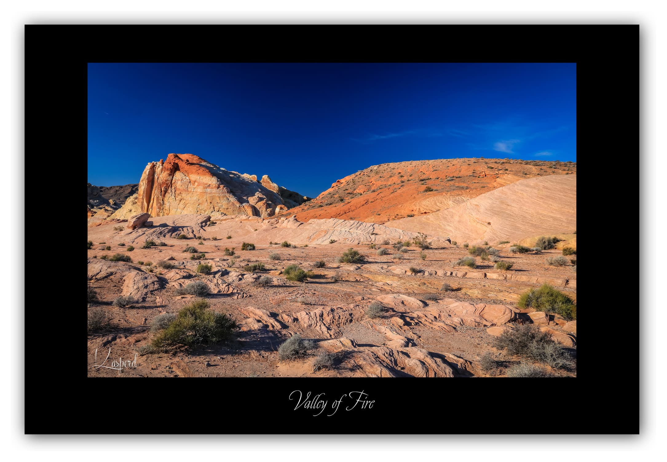 Poster Valley of Fire - Nevada (États-Unis). Affiches Formats 30x40 cm, 40x60 cm ou 50x70 cm. Impression sur Papier Photo. Décoration murale. Paysage. Ouest Américain.