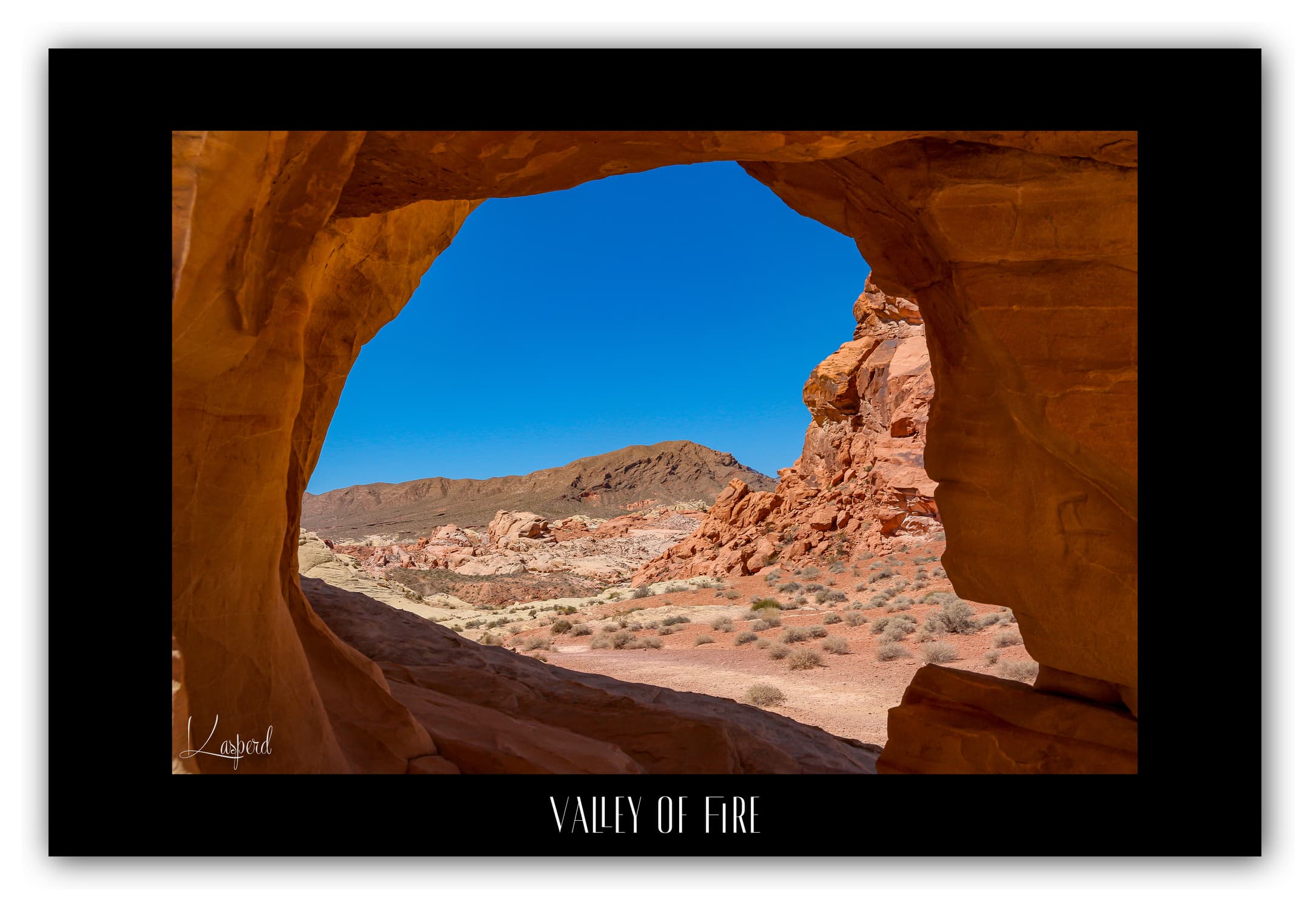 Poster Valley of Fire - Nevada (États-Unis). Affiches Formats 30x40 cm, 40x60 cm ou 50x70 cm. Impression sur Papier Photo. Décoration murale. Paysage. Ouest Américain.