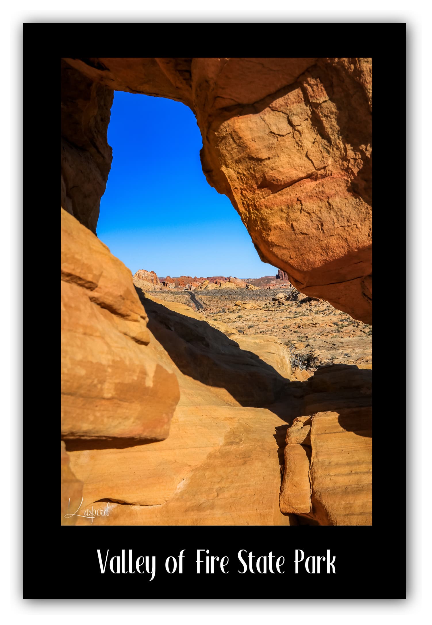 Poster Valley of Fire - Nevada (États-Unis). Affiches Formats 30x40 cm, 40x60 cm ou 50x70 cm. Impression sur Papier Photo. Décoration murale. Paysage. Ouest Américain.