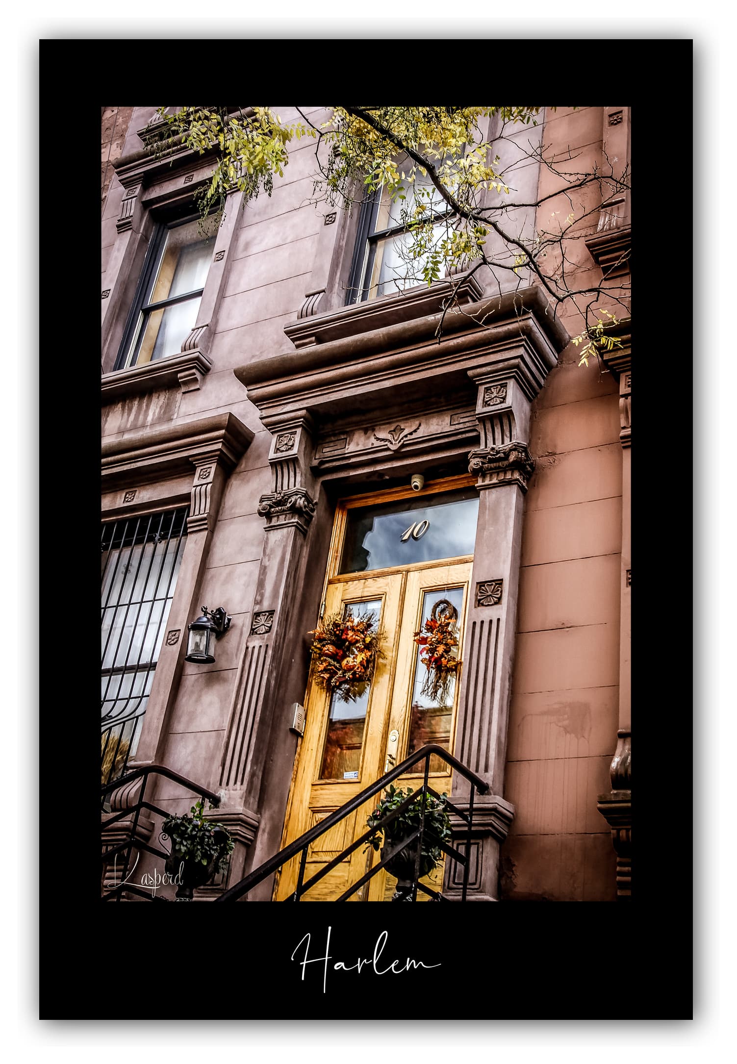 Poster Harlem - New York (États-Unis). Affiches formats 30x40 cm, 40x60 cm ou 50x70 cm. Impression sur Papier Photo. Décoration murale. Architecture.