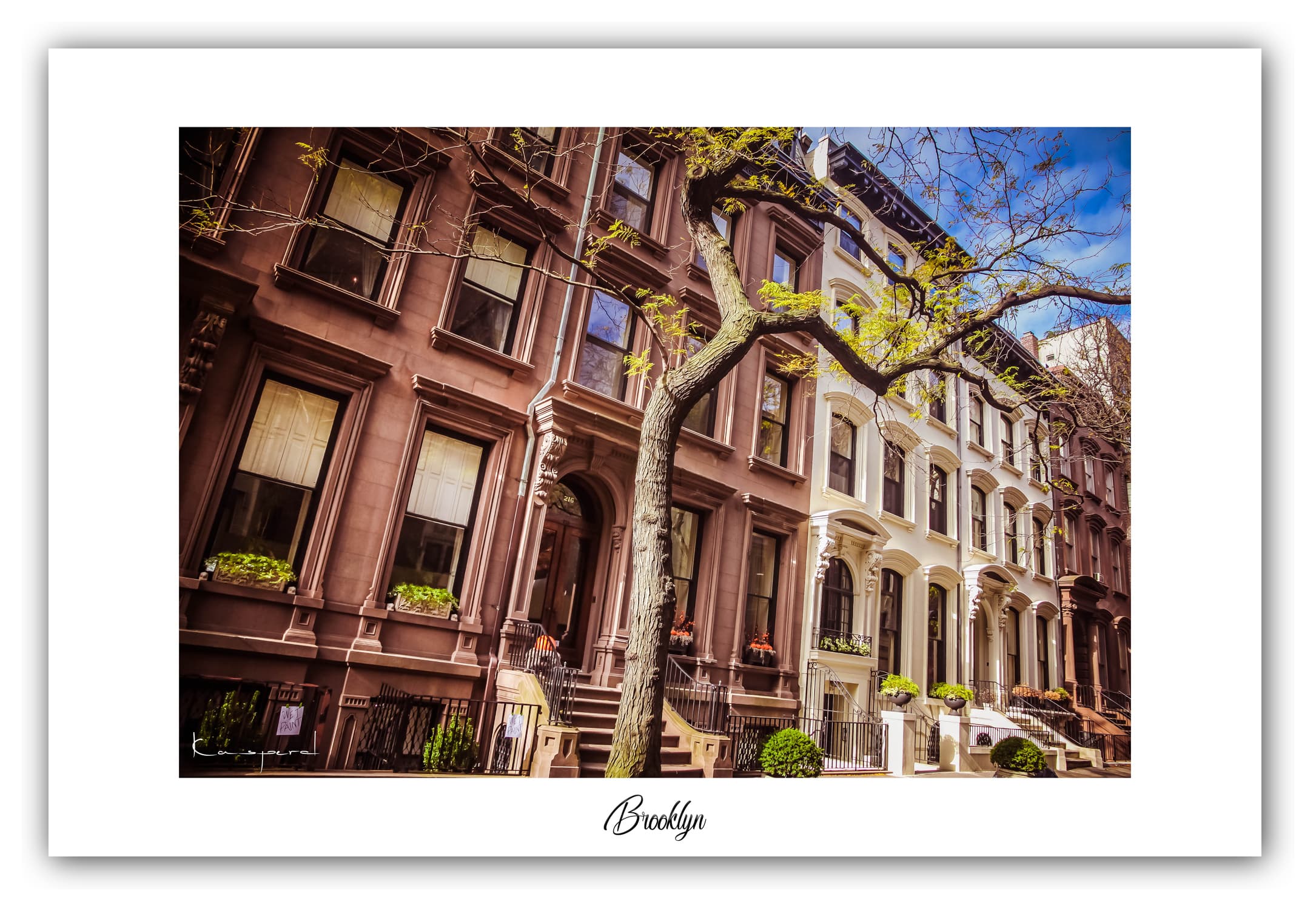 Poster Brooklyn (New York - États-Unis). Affiches Formats 30x40 cm, 40x60 cm ou 50x70 cm. Impression sur Papier Photo. Décoration murale. Architecture. USA.