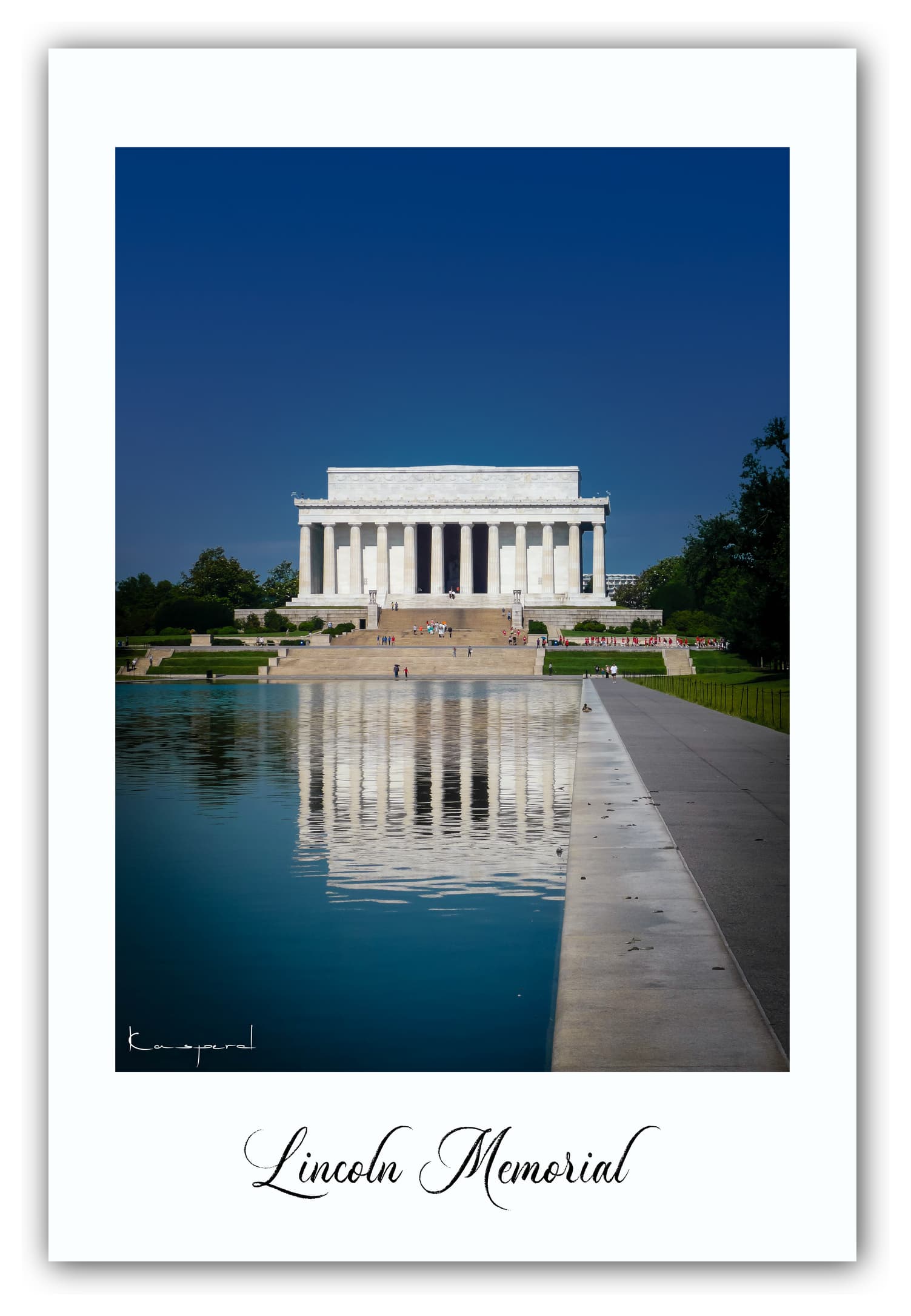 Générique Poster The Lincoln Memorial (Washington - Etats-Unis). Affiches Formats 30x40 cm, 40x60 cm ou 50x70 cm. Impression sur Papier Photo. Décoration murale. Architecture. Noir et Blanc.