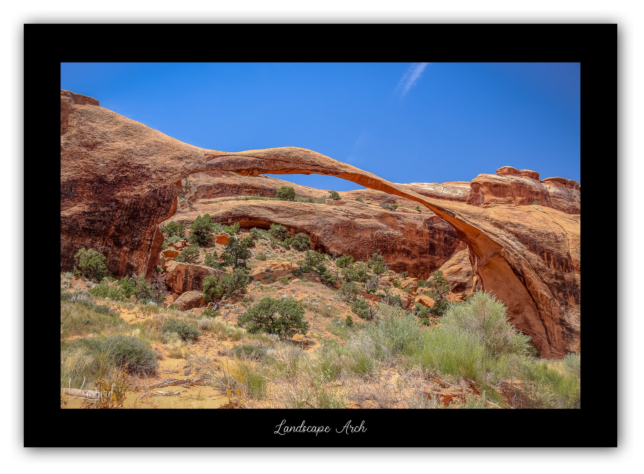 Poster Landscape Arch - Utah (États-Unis). Affiches Formats 30x40cm, 40x60 cm ou 50x70 cm. Impression sur Papier Photo. Décoration murale. Paysage. Ouest Américain.