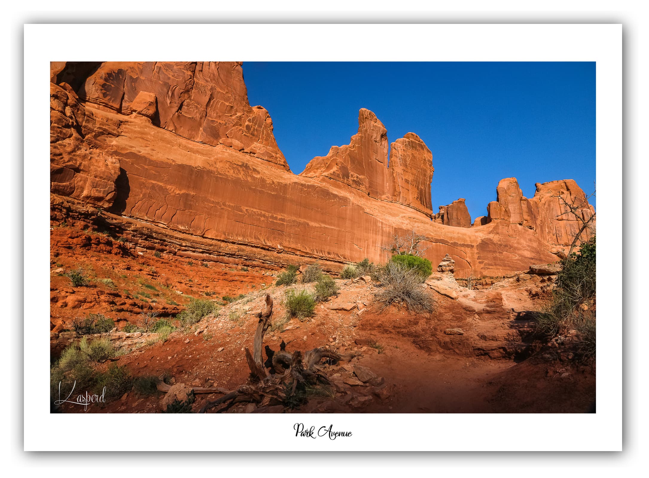 Poster Park Avenue - Utah (États-Unis). Affiches Formats 30x40cm, 40x60 cm ou 50x70 cm. Impression sur Papier Photo. Décoration murale. Paysage. Ouest Américain.
