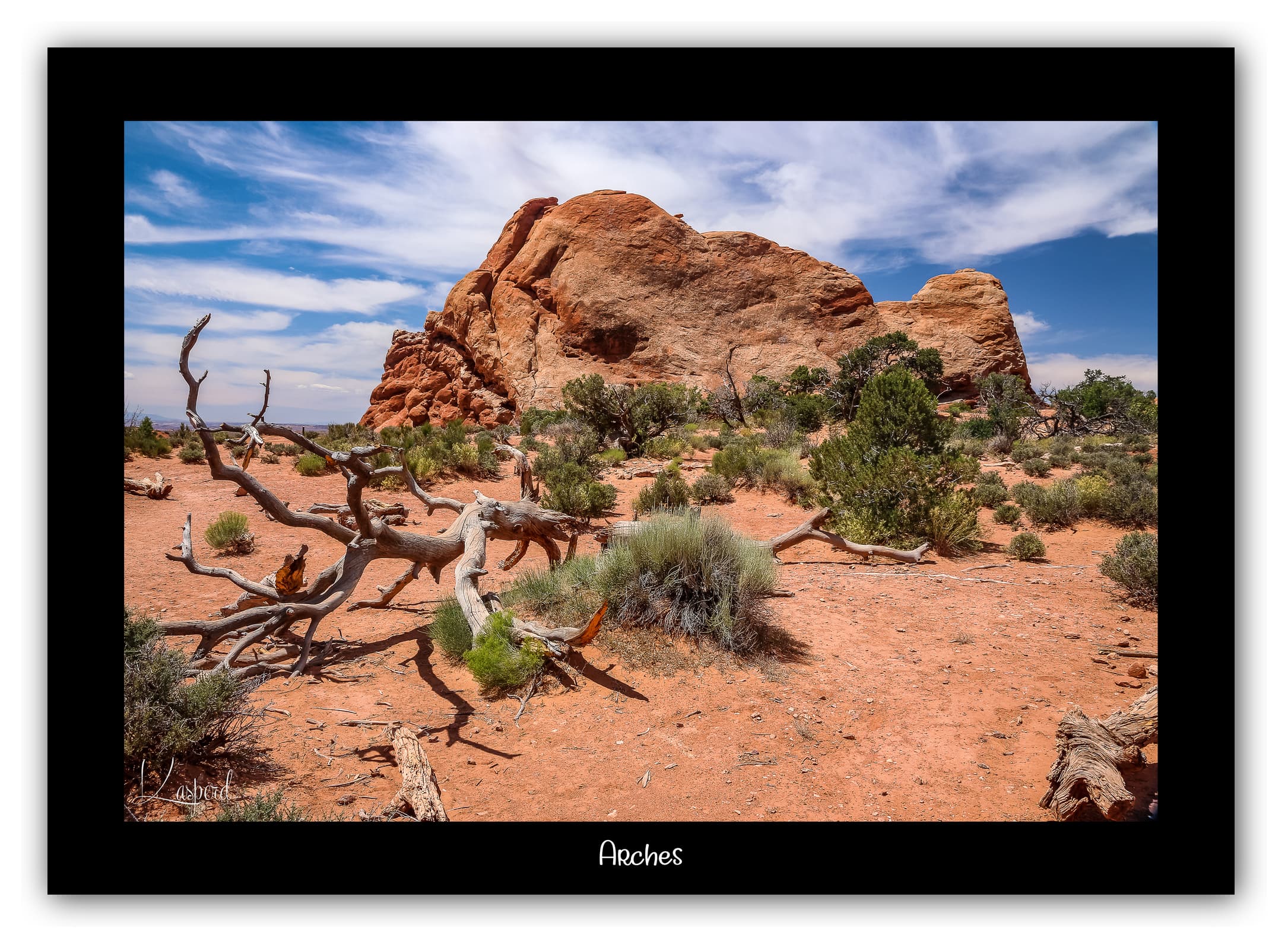 Poster Arches National Park - Utah (États-Unis). Affiches Formats 30x40cm, 40x60 cm ou 50x70 cm. Impression sur Papier Photo. Décoration murale. Paysage. Ouest Américain.