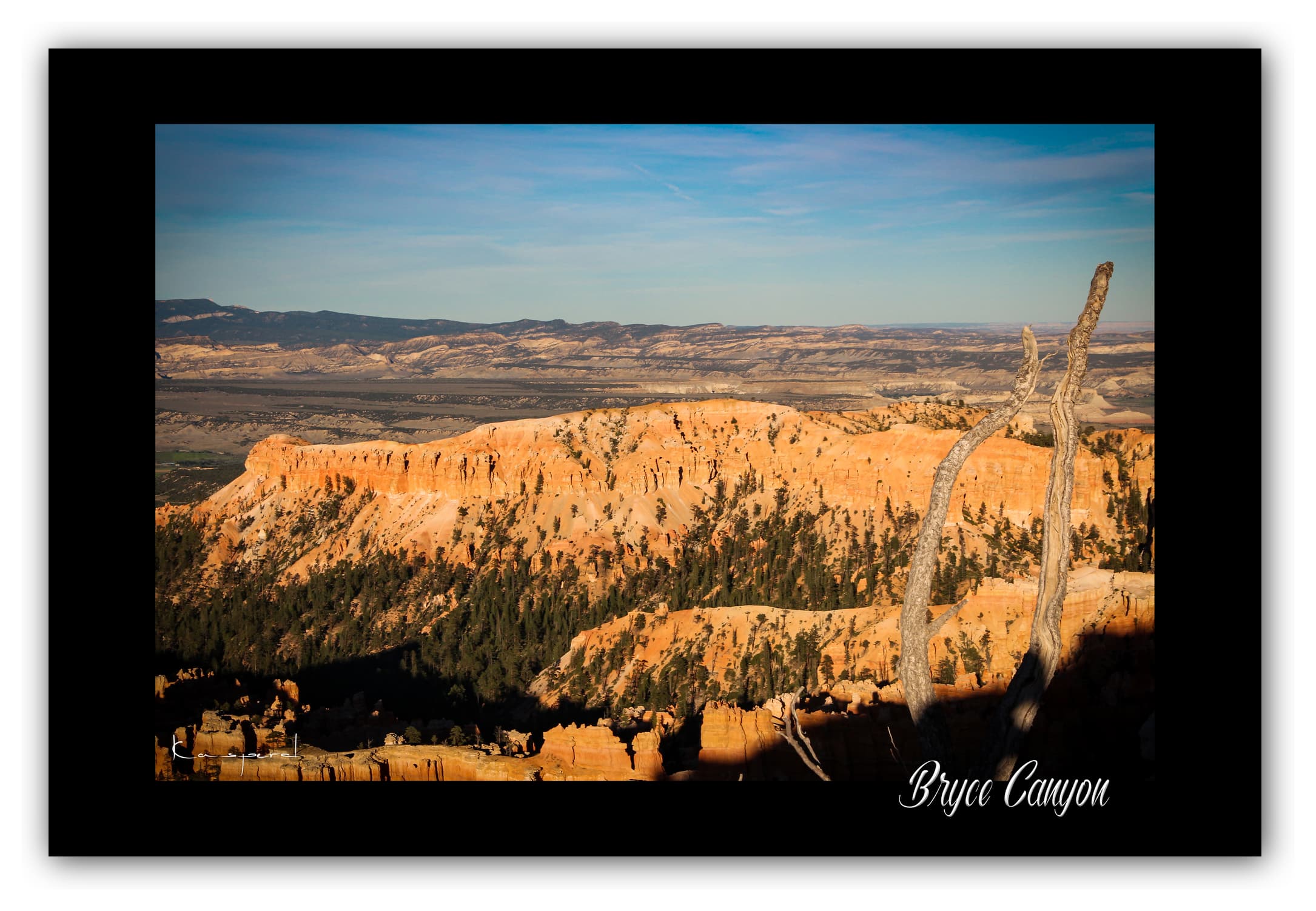 Poster Bryce Canyon - Utah (États-Unis). Affiches Formats 30x40 cm, 40x60 cm ou 50x70 cm. Impression sur Papier Photo. Décoration murale. Paysage. Ouest Américain.