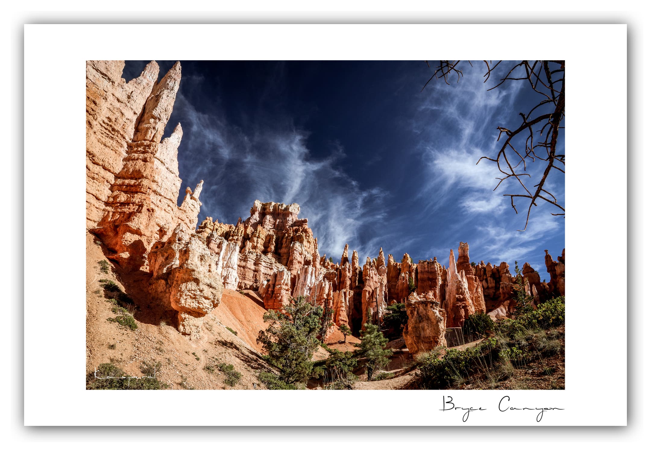 Poster Bryce Canyon - Utah (États-Unis). Affiches Formats 30x40 cm, 40x60 cm ou 50x70 cm. Impression sur Papier Photo. Décoration murale. Paysage. Ouest Américain.
