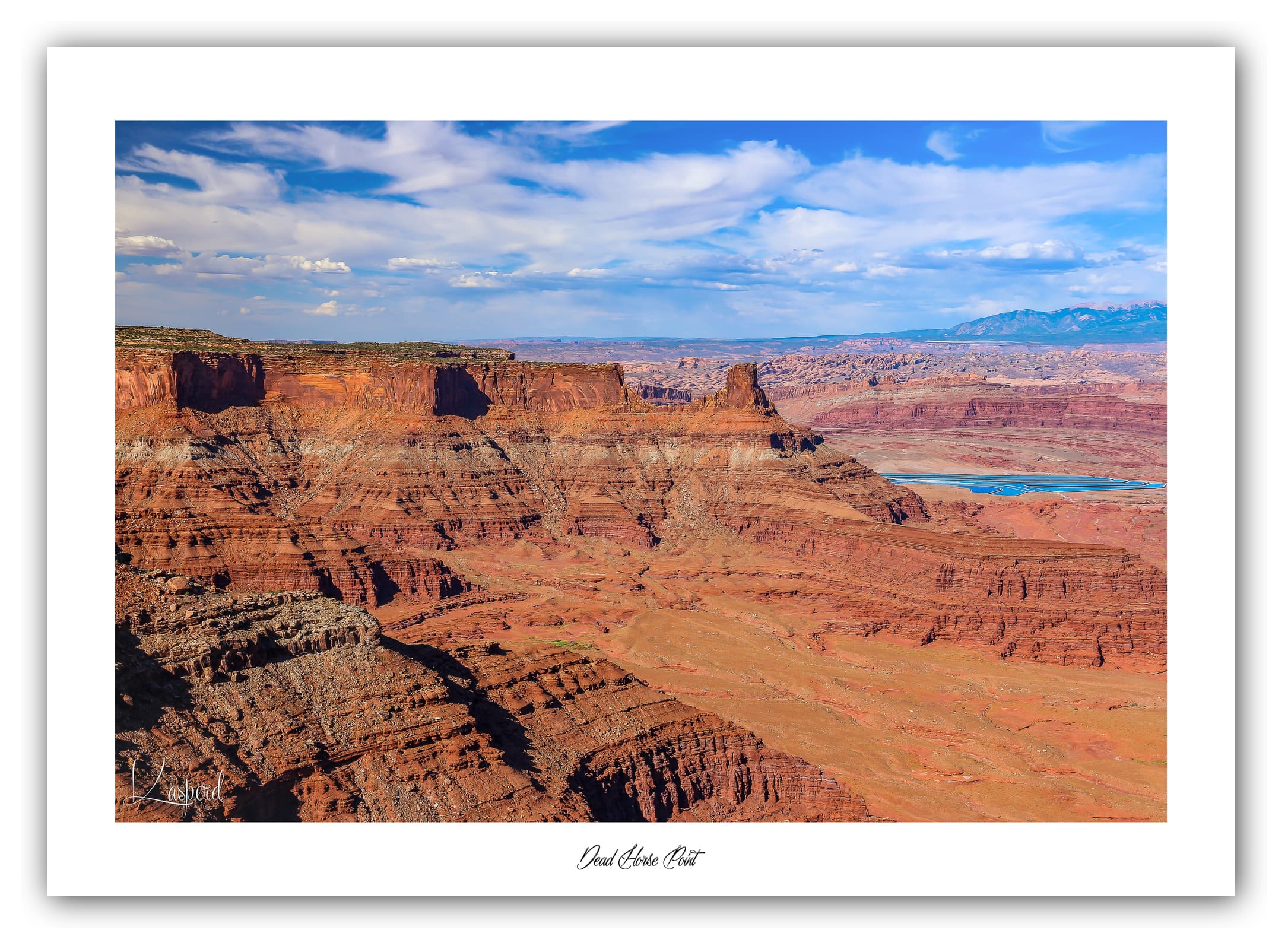 Poster Dead Horse Point - Utah (États-Unis). Affiches Formats 30x40 cm, 40x60 cm ou 50x70 cm. Impression sur Papier Photo. Décoration murale. Paysage. Ouest Américain.