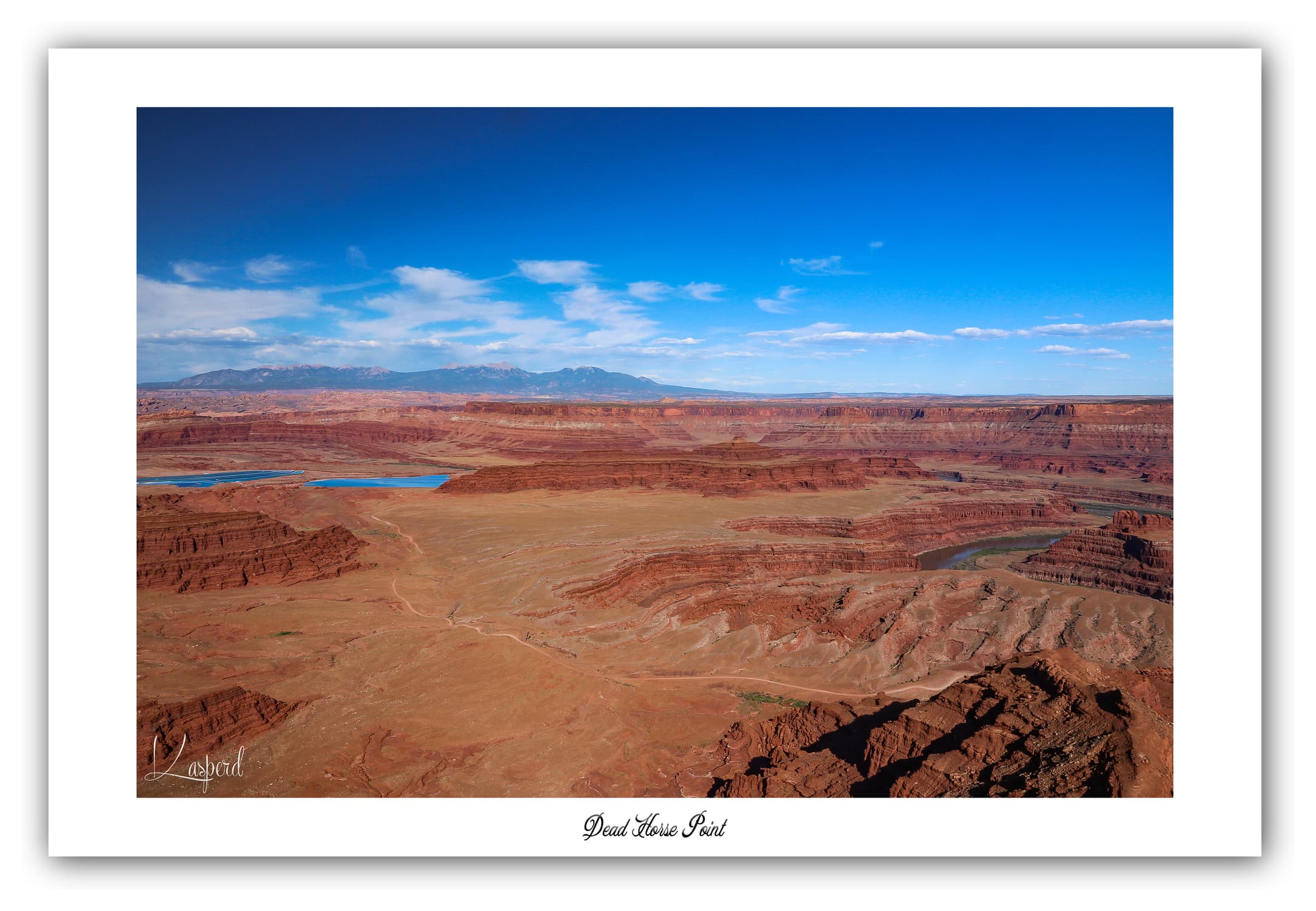 Poster Dead Horse Point - Utah (États-Unis). Affiches Formats 30x40 cm, 40x60 cm ou 50x70 cm. Impression sur Papier Photo. Décoration murale. Paysage. Ouest Américain.