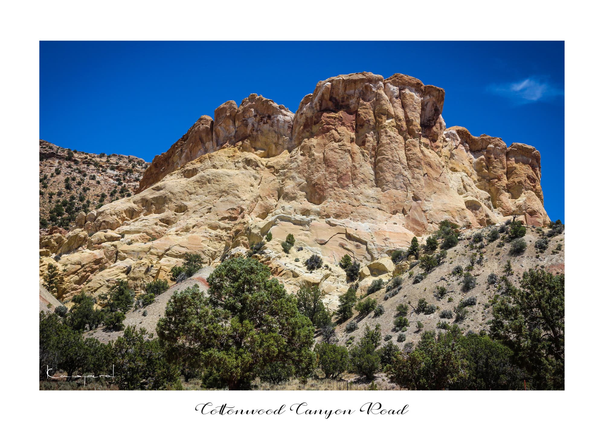 Poster Cottonwood Canyon Road - Utah (États-Unis). Affiches Formats 30x40 cm, 40x60 cm ou 50x70 cm. Impression sur Papier Photo. Décoration murale. Paysage. Ouest Américain.