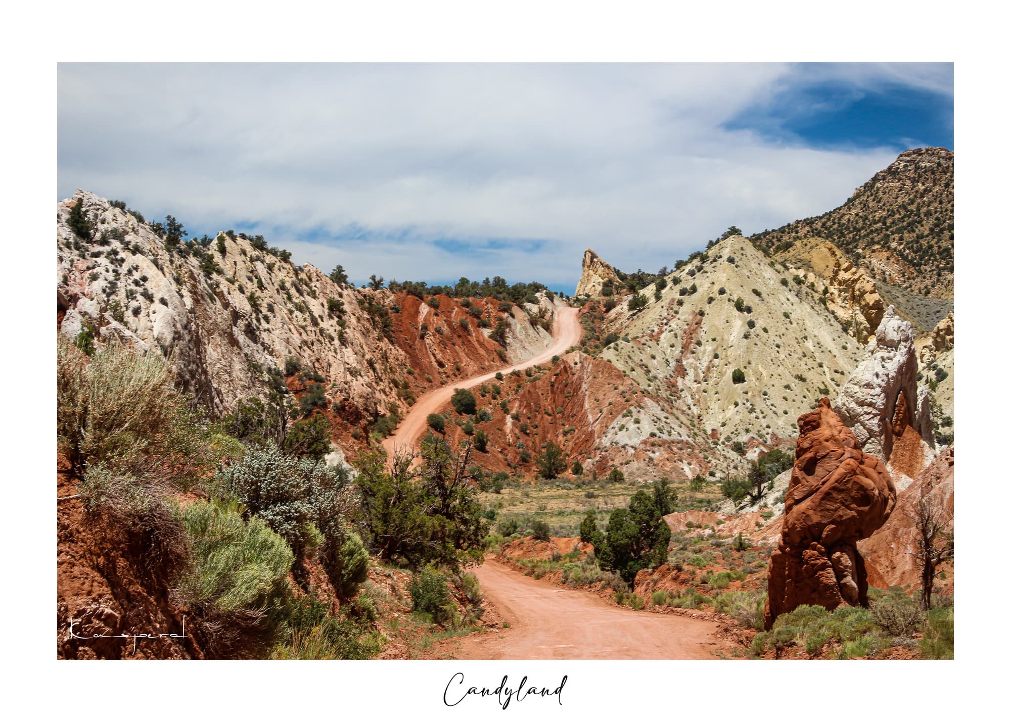 Poster Candyland (États-Unis). Affiches Formats 30x40 cm, 40x60 cm ou 50x70 cm. Impression sur Papier Photo. Décoration murale. Paysage. Ouest Américain.