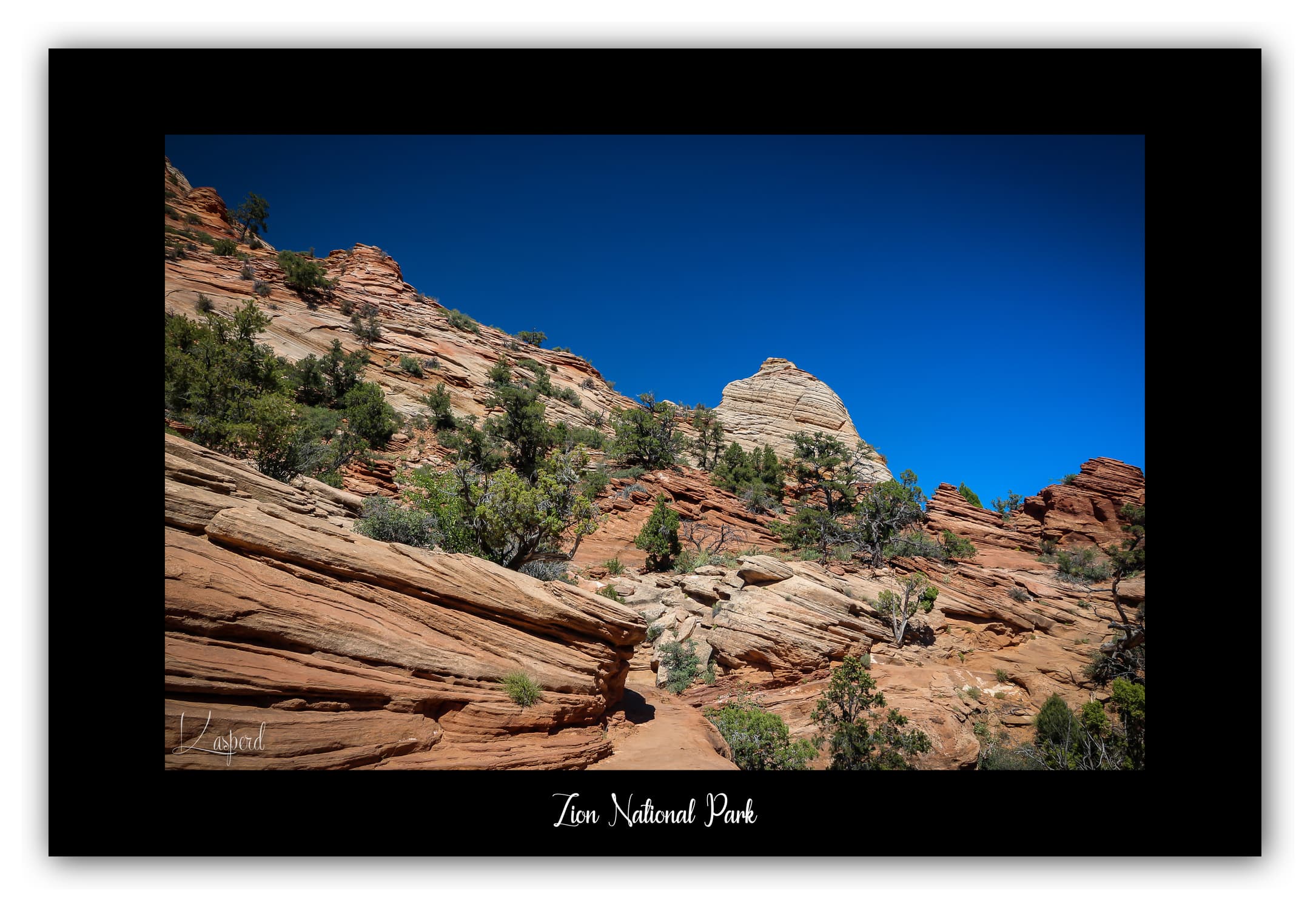Poster Zion National Park - Utah (États-Unis). Affiches Formats 30x40 cm, 40x60 cm ou 50x70 cm. Impression sur Papier Photo. Décoration murale. Paysage. Ouest Américain.