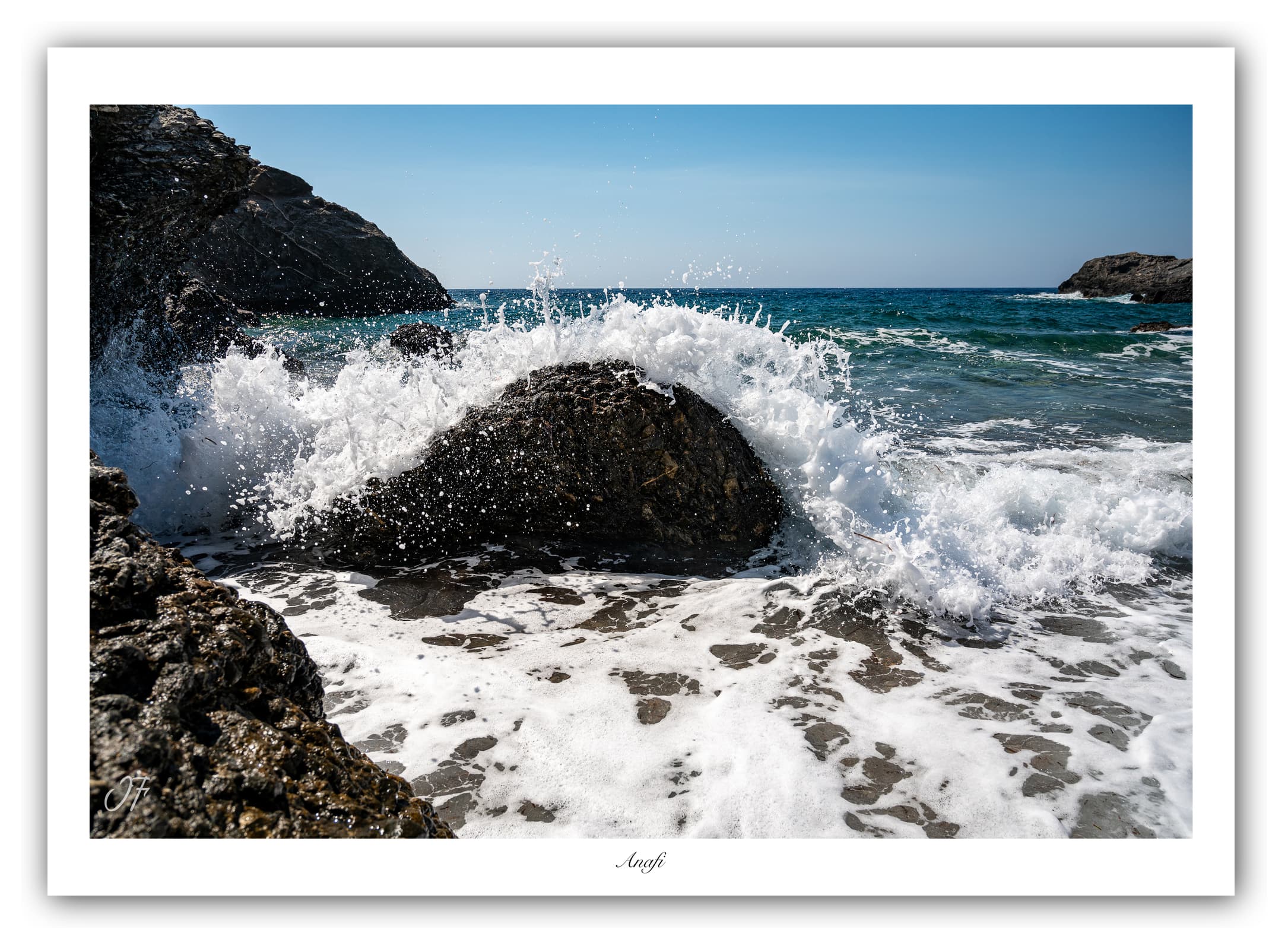 Générique Poster Anafi (Grèce). Affiches Formats 30x40cm, 40x60 cm ou 50x70 cm. Impression sur Papier Photo. Décoration murale. Paysage. Mer.