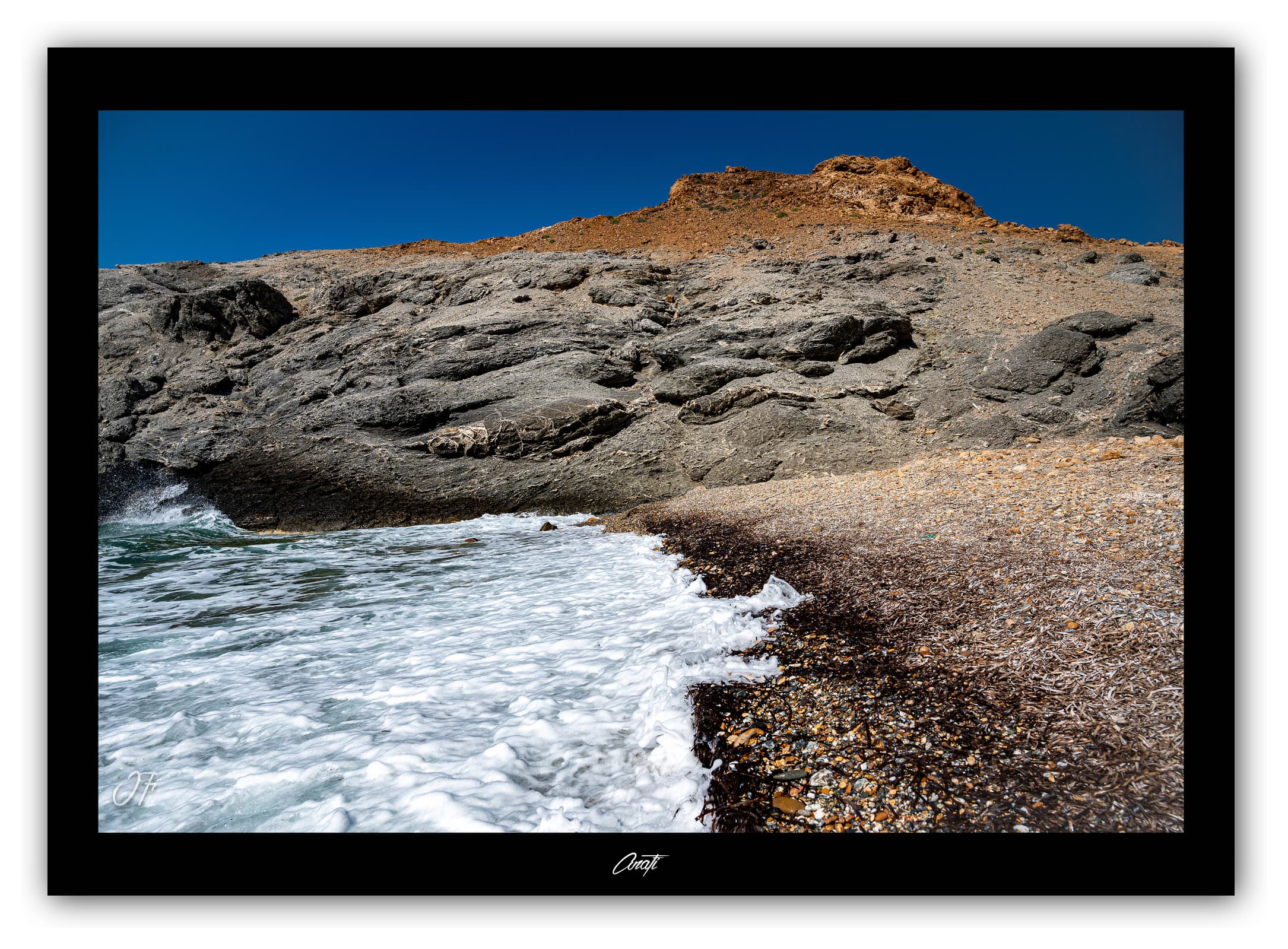 Générique Poster Anafi (Grèce). Affiches Formats 30x40cm, 40x60 cm ou 50x70 cm. Impression sur Papier Photo. Décoration murale. Plage. Mer.