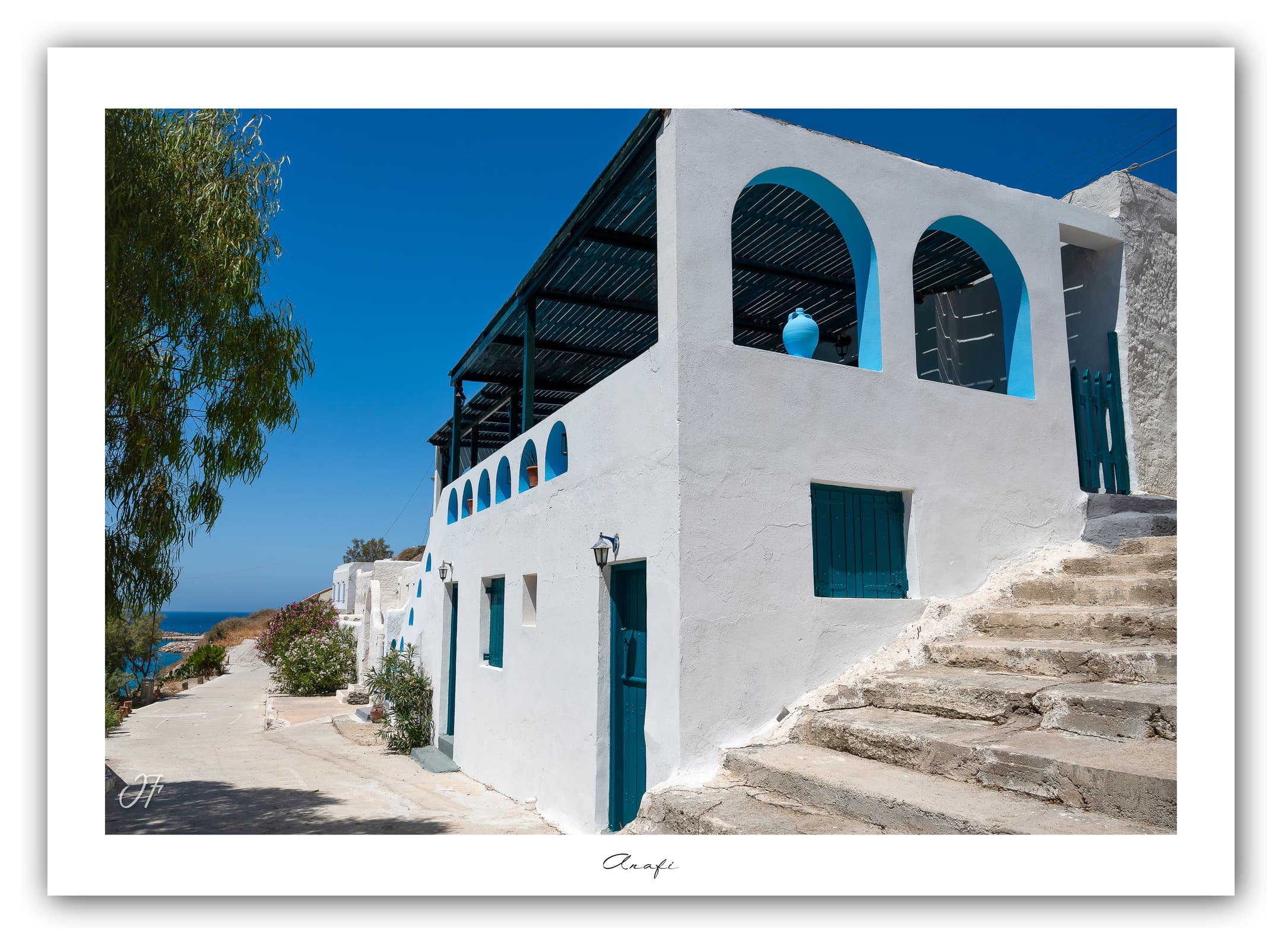 Générique Poster Les Cyclades (Grèce). Affiches Formats 30x40cm, 40x60 cm ou 50x70 cm. Impression sur Papier Photo. Décoration murale. Architecture. Mer.