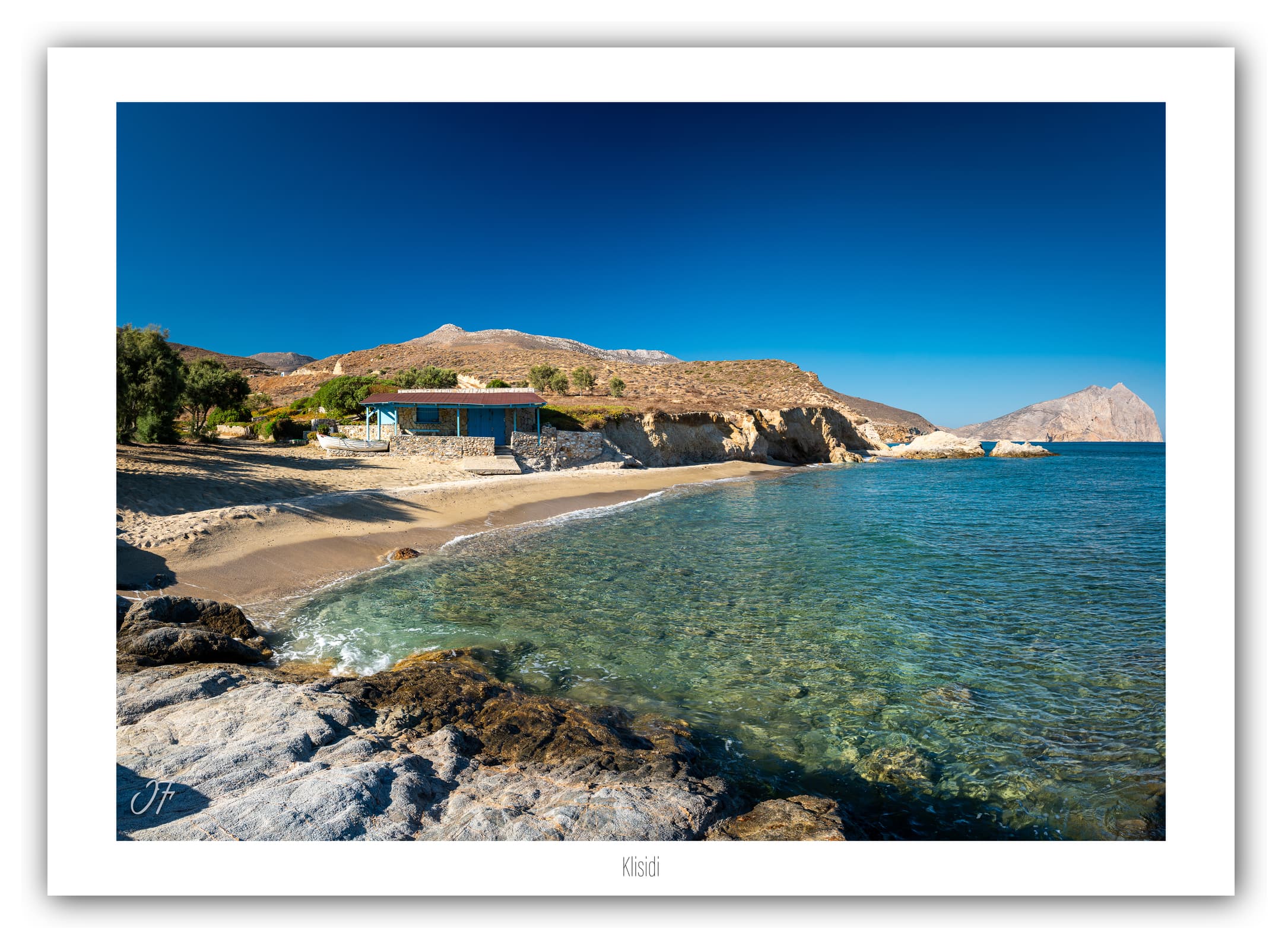 Générique Poster Klisidi (Grèce). Affiches Formats 30x40cm, 40x60 cm ou 50x70 cm. Impression sur Papier Photo. Décoration murale. Plage. Mer.