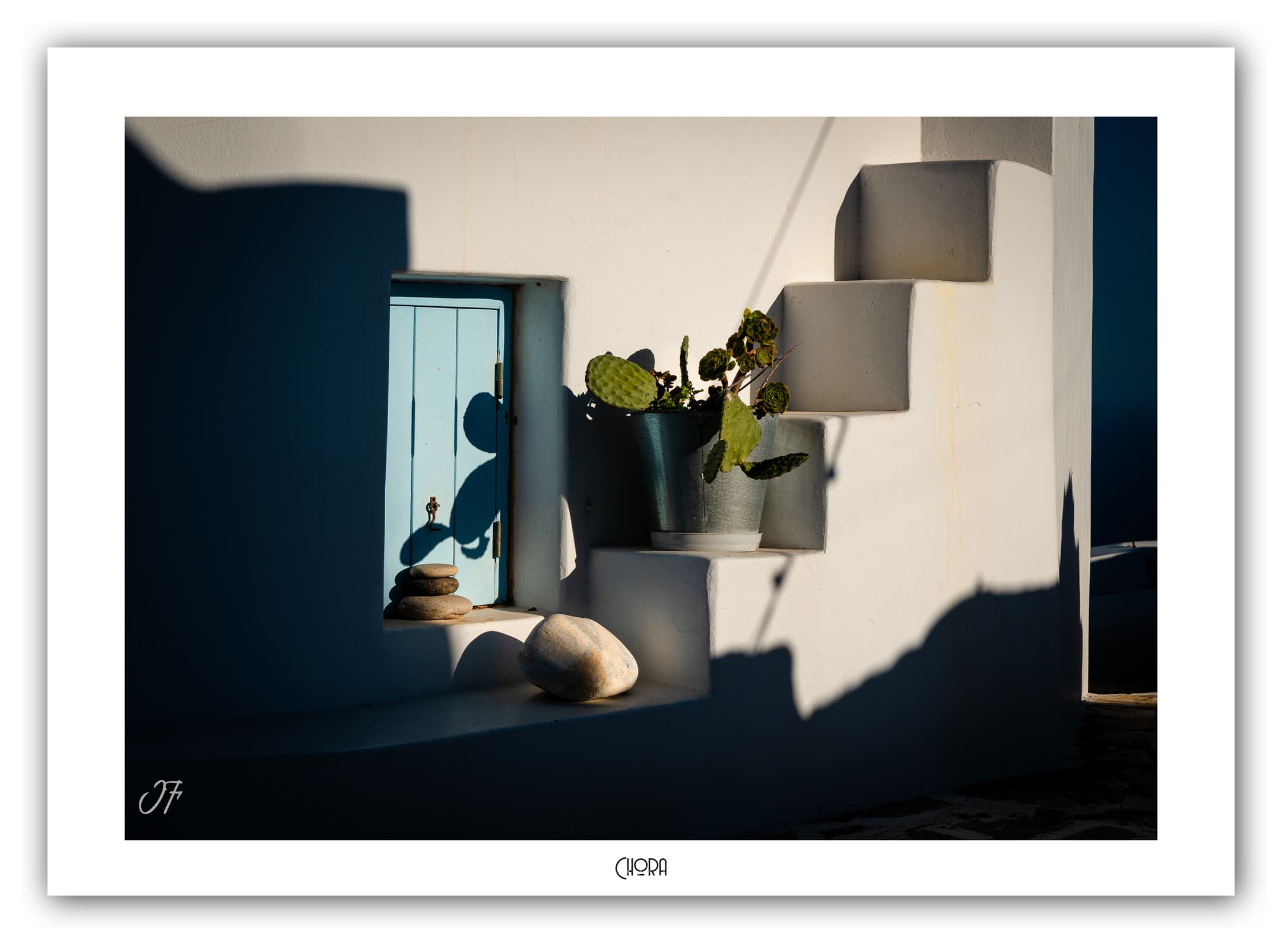 Générique Poster Chora (Anafi - Grèce). Affiches Formats 30x40cm, 40x60 cm ou 50x70 cm. Impression sur Papier Photo. Décoration murale. Architecture. Mer.
