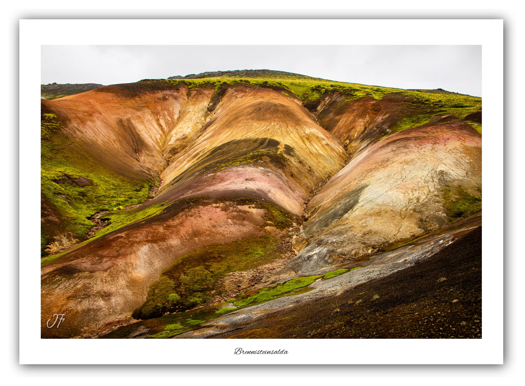 Poster Brennisteinsalda (Islande). Affiches Formats 30x40cm, 40x60 cm ou 50x70 cm. Impression sur Papier Photo. Décoration murale. Volcan. Paysage.