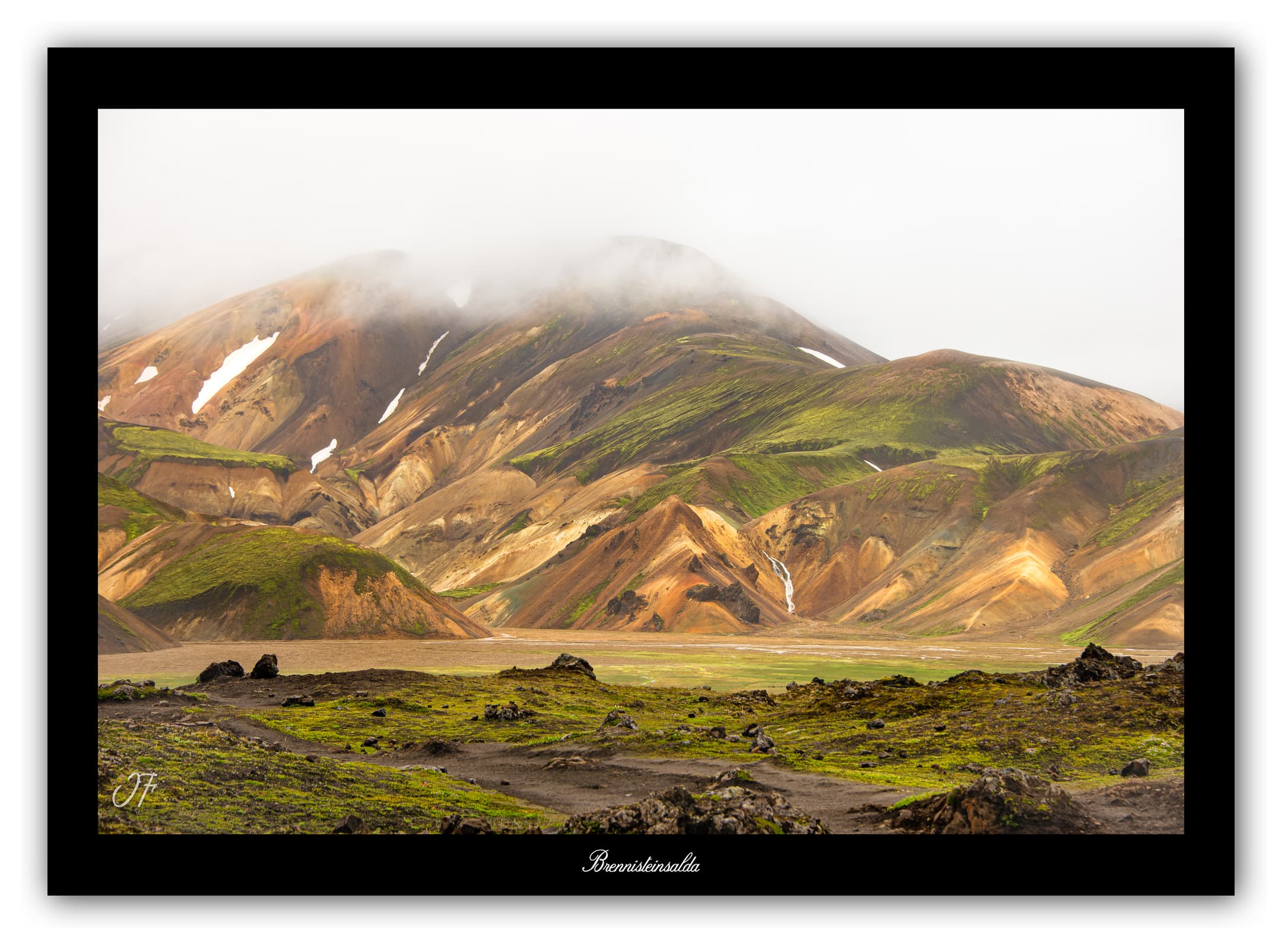 Poster La Brennisteinsalda (Islande). Affiches Formats 30x40cm, 40x60 cm ou 50x70 cm. Impression sur Papier Photo. Décoration murale. Volcan. Paysage.