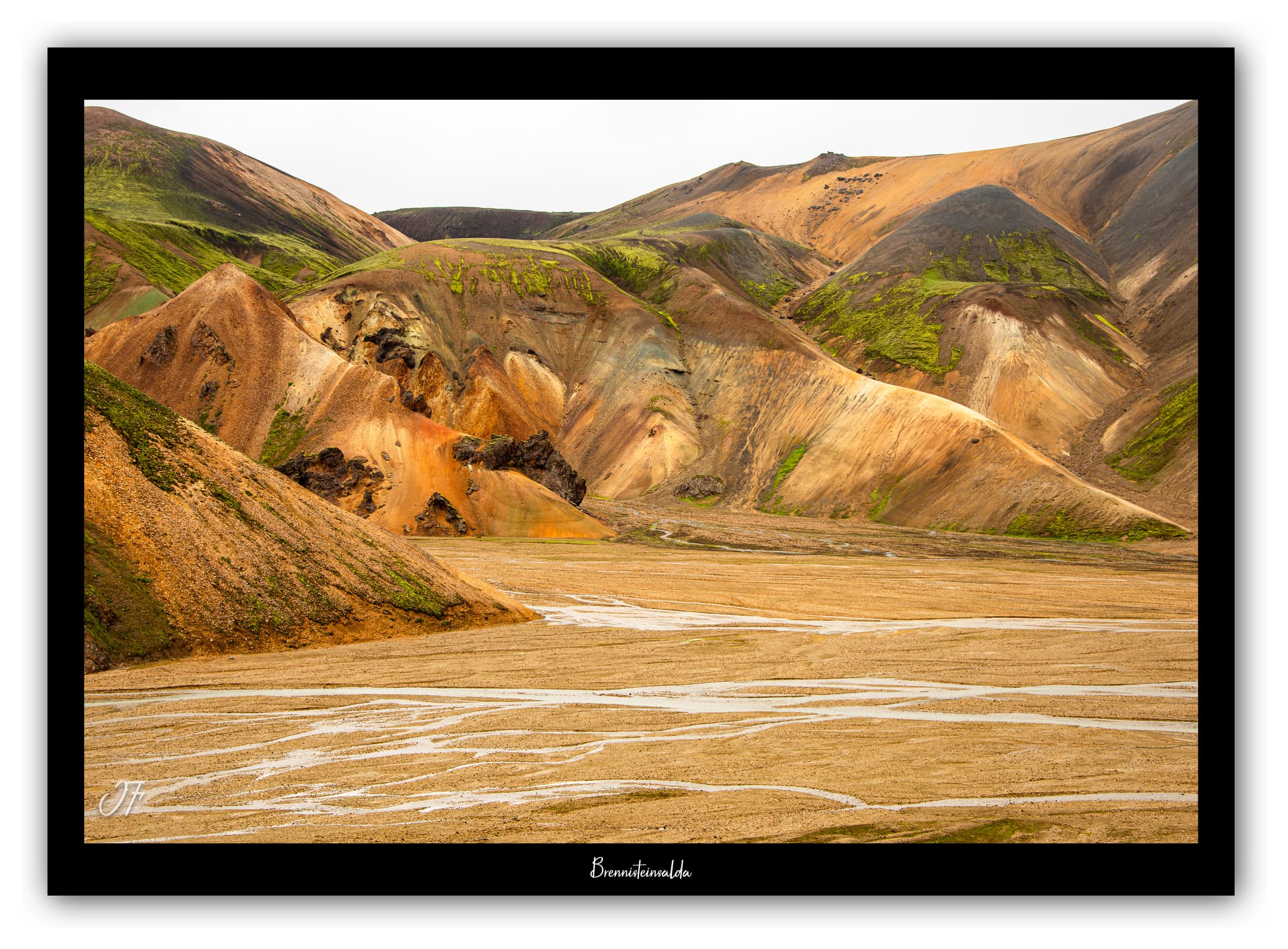 Poster Brennisteinsalda (Islande). Affiches Formats 30x40cm, 40x60 cm ou 50x70 cm. Impression sur Papier Photo. Décoration murale. Volcan. Paysage.