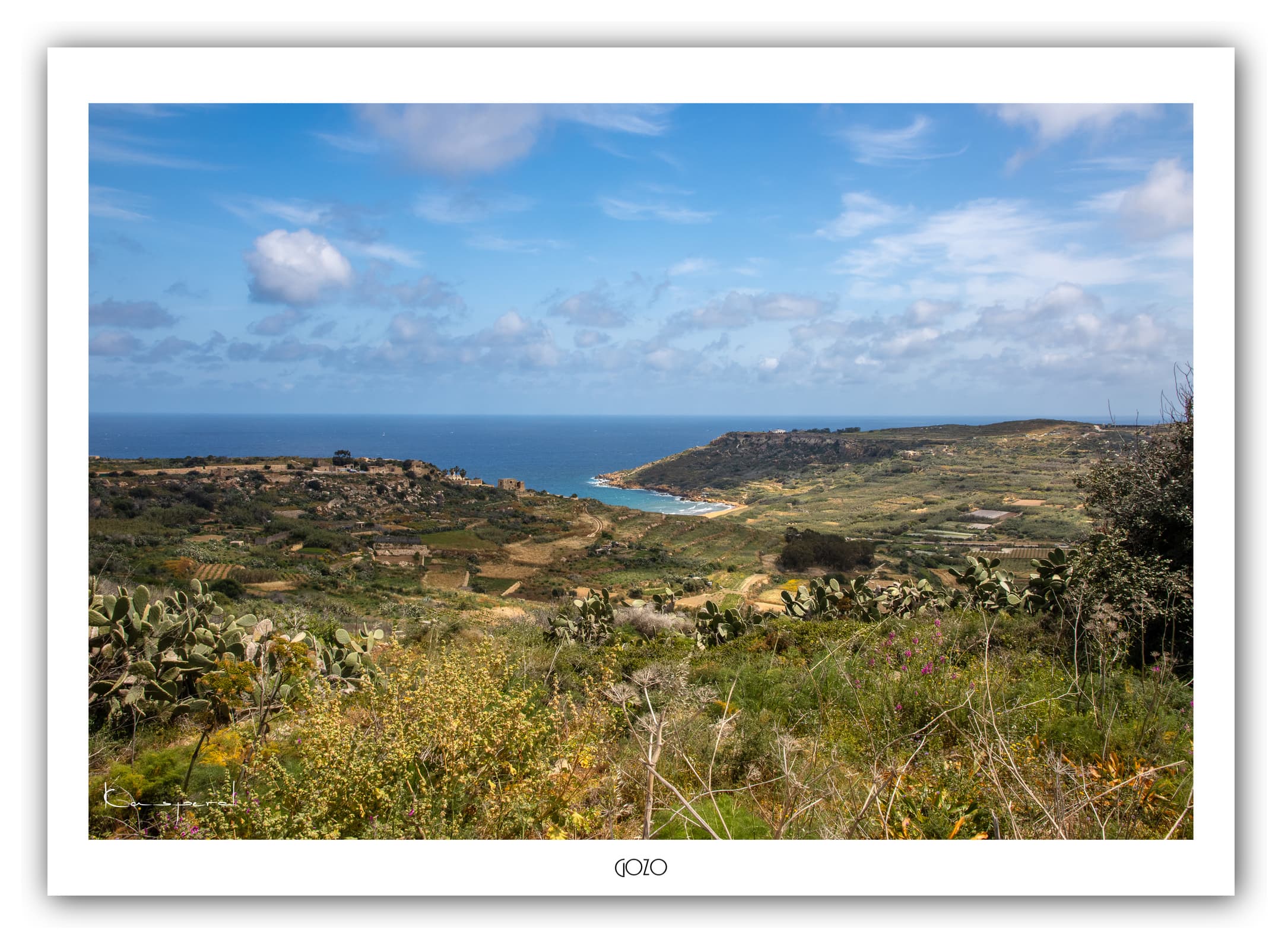 Générique Poster Gozo (Malte). Affiches Formats 30x40cm, 40x60 cm ou 50x70 cm. Impression sur Papier Photo. Décoration murale. Paysage. Mer. Îles.