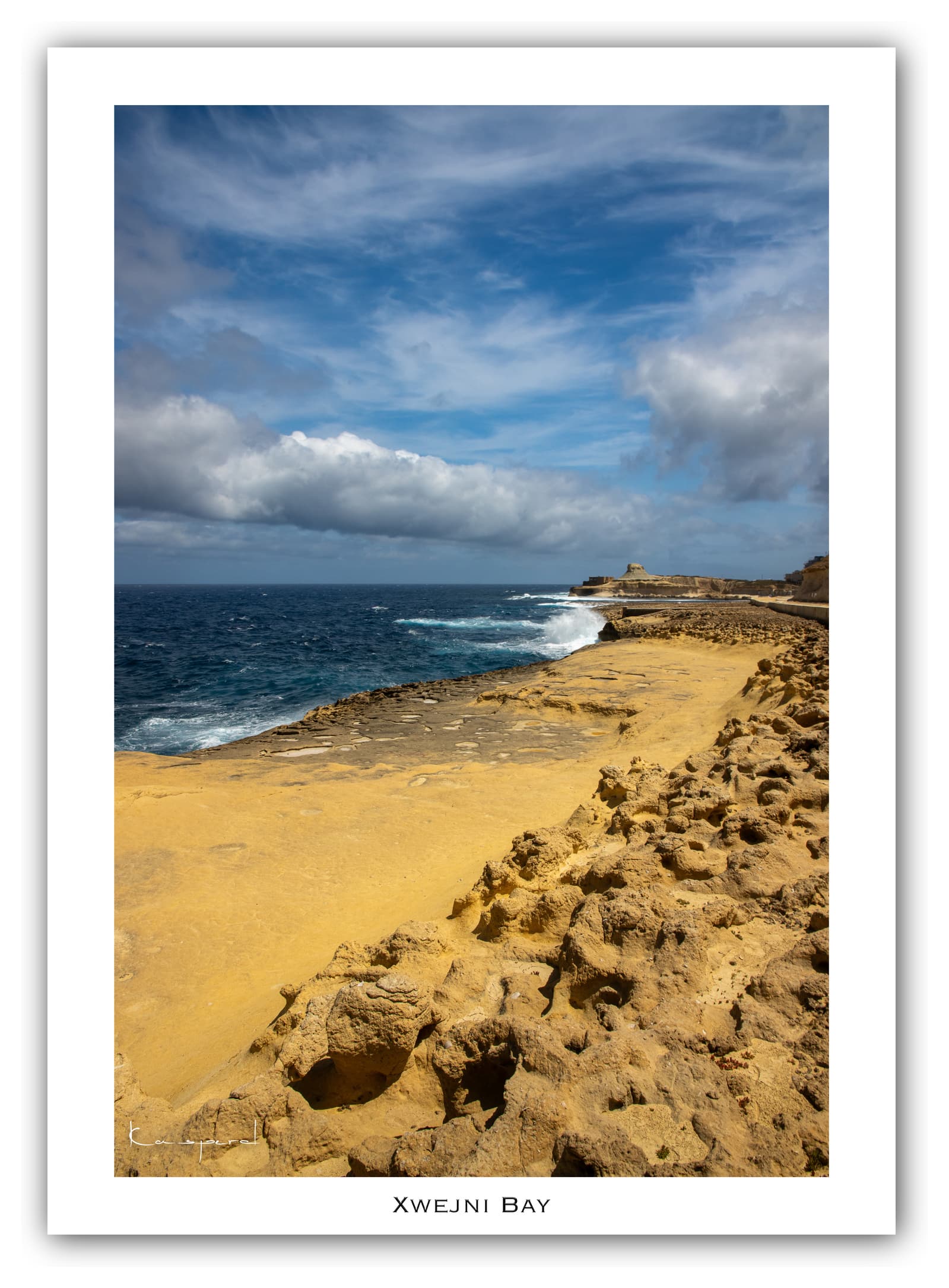 Générique Poster Xwejni (Gozo). Affiches Formats 30x40cm, 40x60 cm ou 50x70 cm. Impression sur Papier Photo. Décoration murale. Paysage. Mer. Îles.