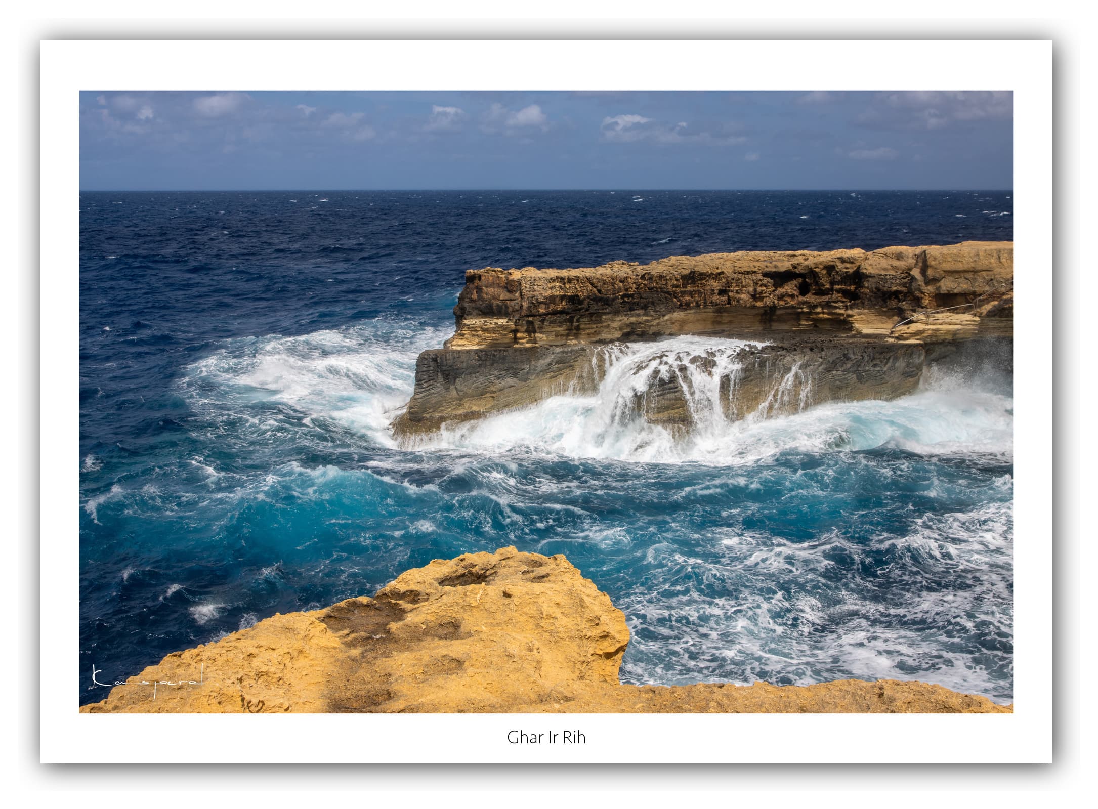 Générique Poster Ghar Ir-Rih (Gozo). Affiches Formats 30x40cm, 40x60 cm ou 50x70 cm. Impression sur Papier Photo. Décoration murale. Paysage. Mer. Îles.
