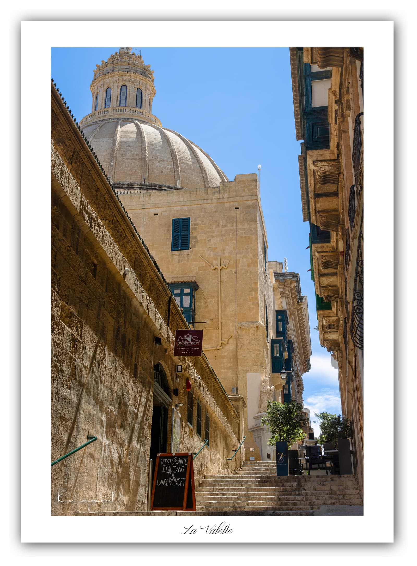 Générique Poster La Valette (Malte) - Affiches Formats 30x40cm, 40x60cm ou 50x70cm. Impression sur Papier Photo - Décoration Murale. Architecture. Mer. Îles.