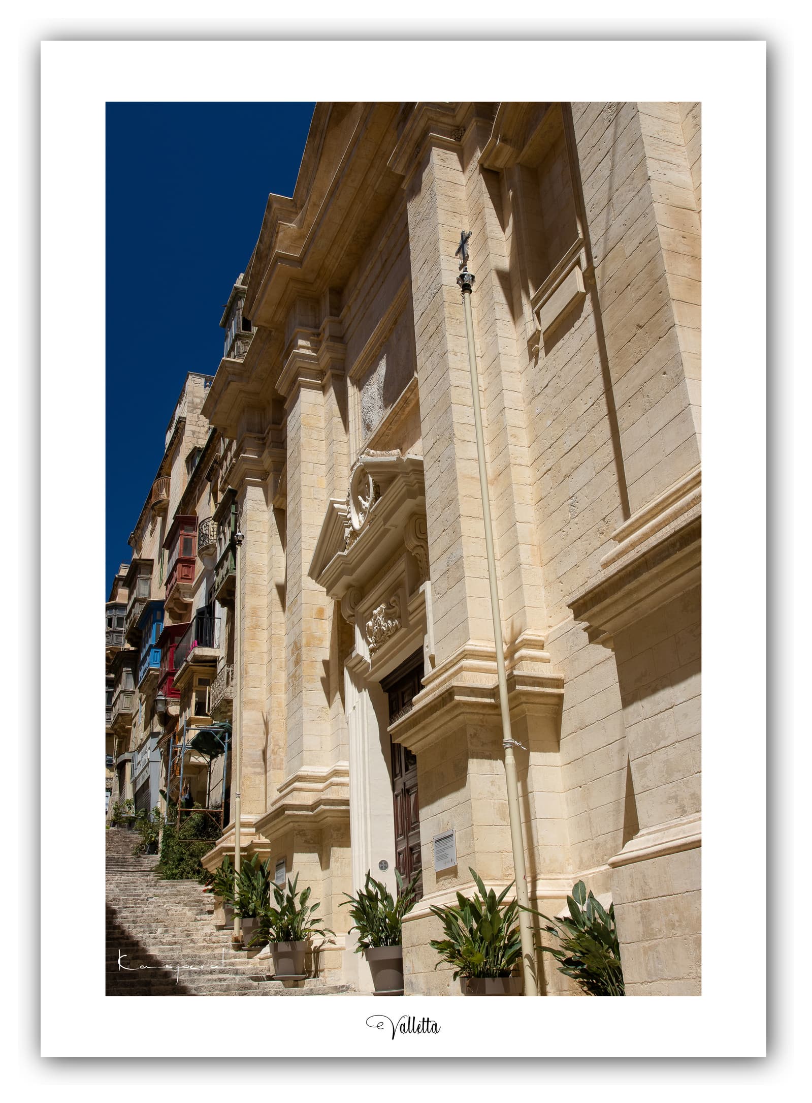 Générique Poster La Valette (Malte) - Affiches Formats 30x40cm, 40x60cm ou 50x70cm. Impression sur Papier Photo. Décoration Murale. Architecture. Mer. Îles.