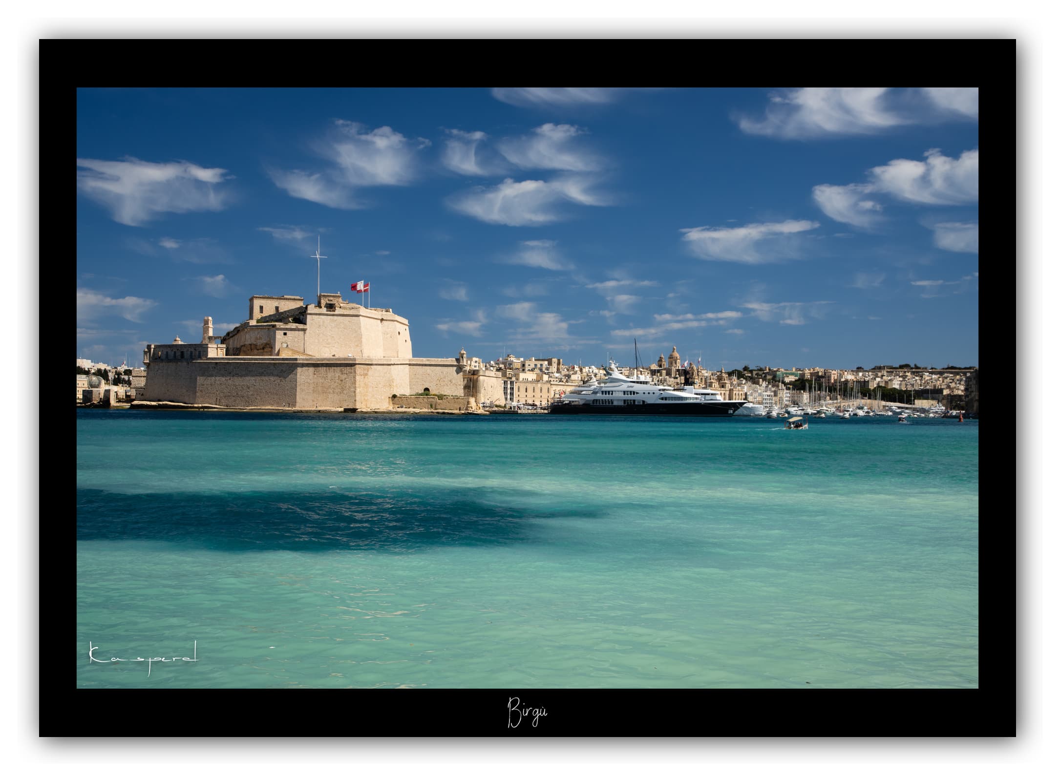 Générique Poster Fort Saint-Ange à Birgù (Malte), Affiches Formats 30x40cm, 40x60cm ou 50x70cm. Impression sur Papier Photo. Décoration Murale. Architecture. Mer. Îles.