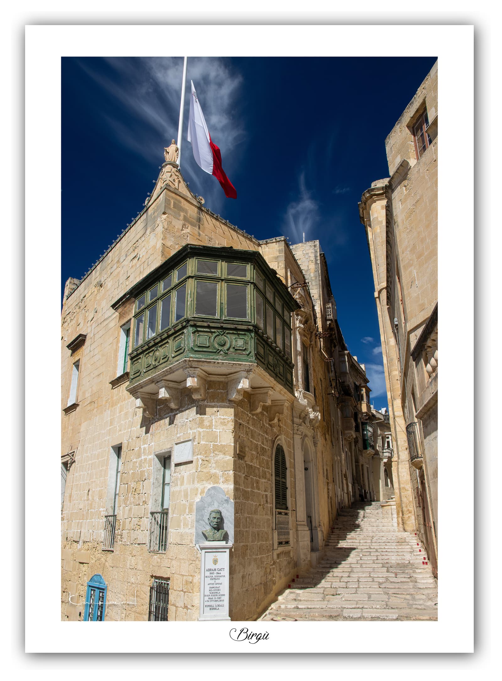 Générique Poster Birgù (Malte) - Affiche Décoration Murale - Architecture, Mer, Îles - Formats 30x40cm, 40x60cm ou 50x70cm - Impression sur Papier Photo