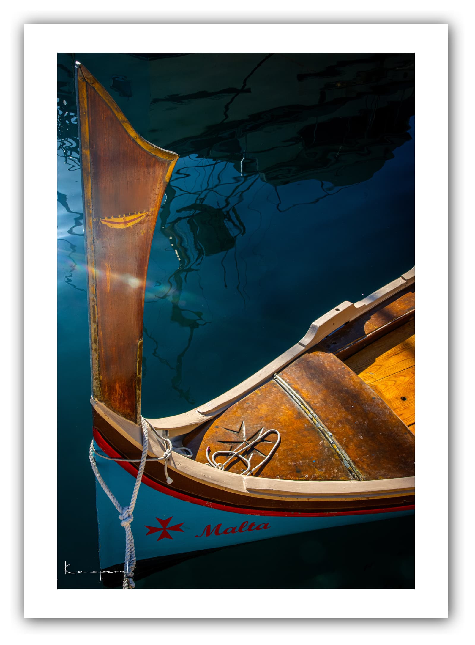 Générique Poster Port de Birgù (Malte) - Affiche Formats 30x40cm, 40x60cm ou 50x70cm - Impression sur Papier Photo - Décoration Murale - Architecture - Mer - Îles