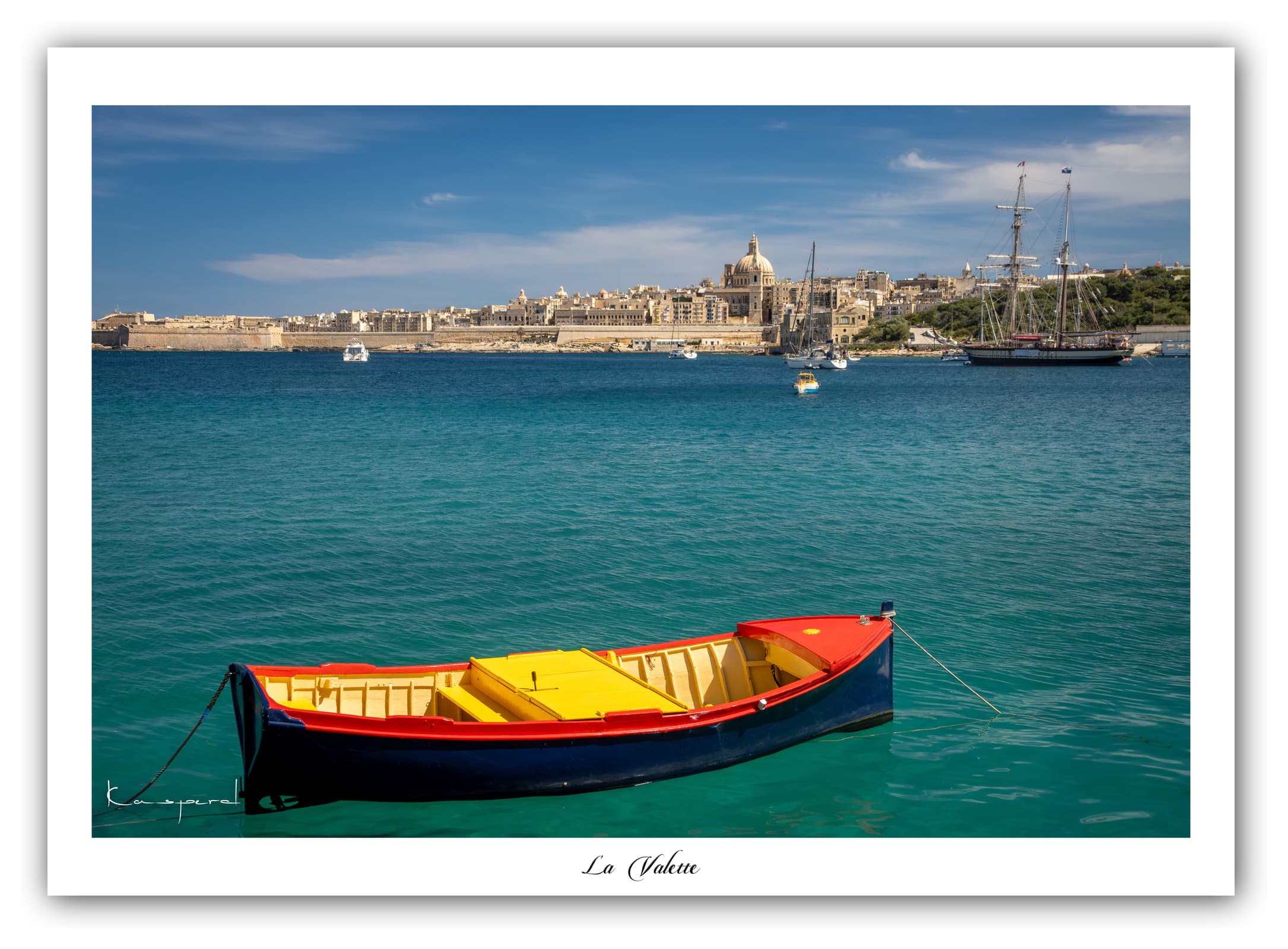 Générique Poster Sliema (Malte) - Affiches Formats 30x40cm, 40x60cm ou 50x70cm - Impression sur Papier Photo - Décoration Murale - Architecture - Mer - Îles