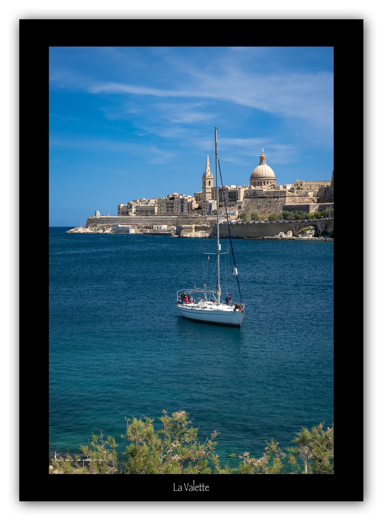 Générique Poster Ta'Xbiex (Malte) - Affiche Formats 30x40cm, 40x60cm ou 50x70cm - Impression sur Papier Photo - Décoration Murale - Architecture - Mer - Îles