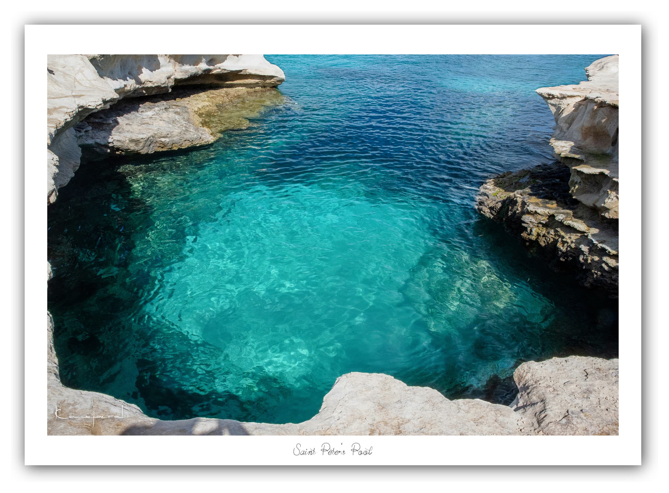 Générique Poster St Peter's Pool (Malte). Affiches Formats 30x40cm, 40x60 cm ou 50x70 cm. Impression sur Papier Photo. Décoration murale. Paysage. Mer. Îles.