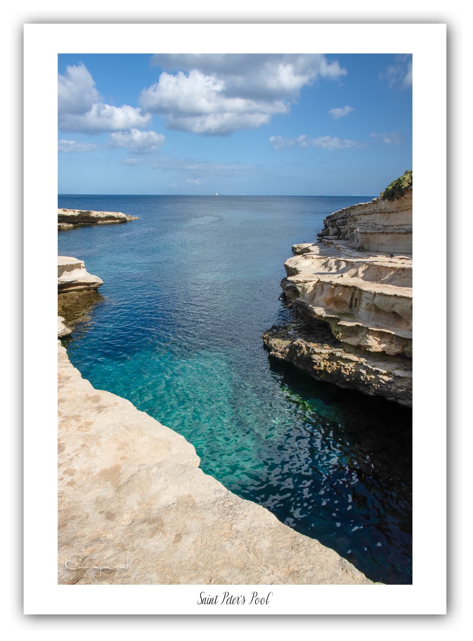 Générique Poster St Peter's Pool (Malte). Affiches Formats 30x40cm, 40x60 cm ou 50x70 cm. Impression sur Papier Photo. Décoration murale. Paysage. Mer. Îles.