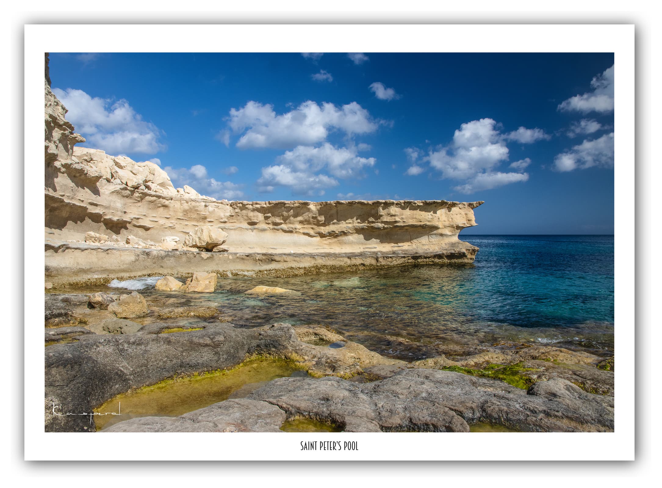 Générique Poster St Peter's Pool (Malte). Affiches Formats 30x40cm, 40x60 cm ou 50x70 cm. Impression sur Papier Photo. Décoration murale. Paysage. Mer. Îles.