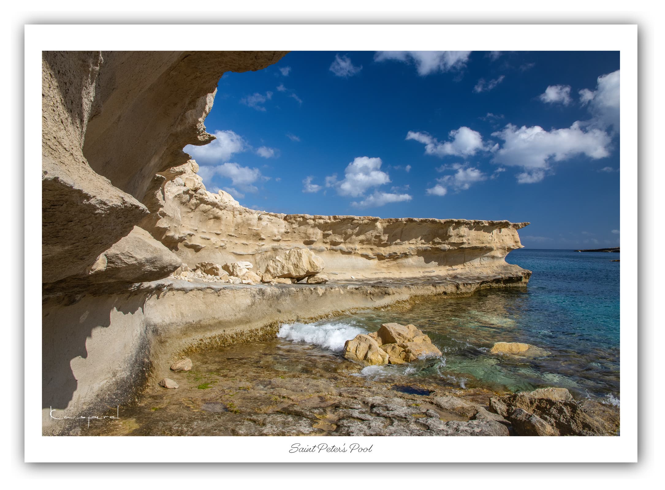 Générique Poster St Peter's Pool (Malte). Affiches Formats 30x40cm, 40x60 cm ou 50x70 cm. Impression sur Papier Photo. Décoration murale. Paysage. Mer. Îles.
