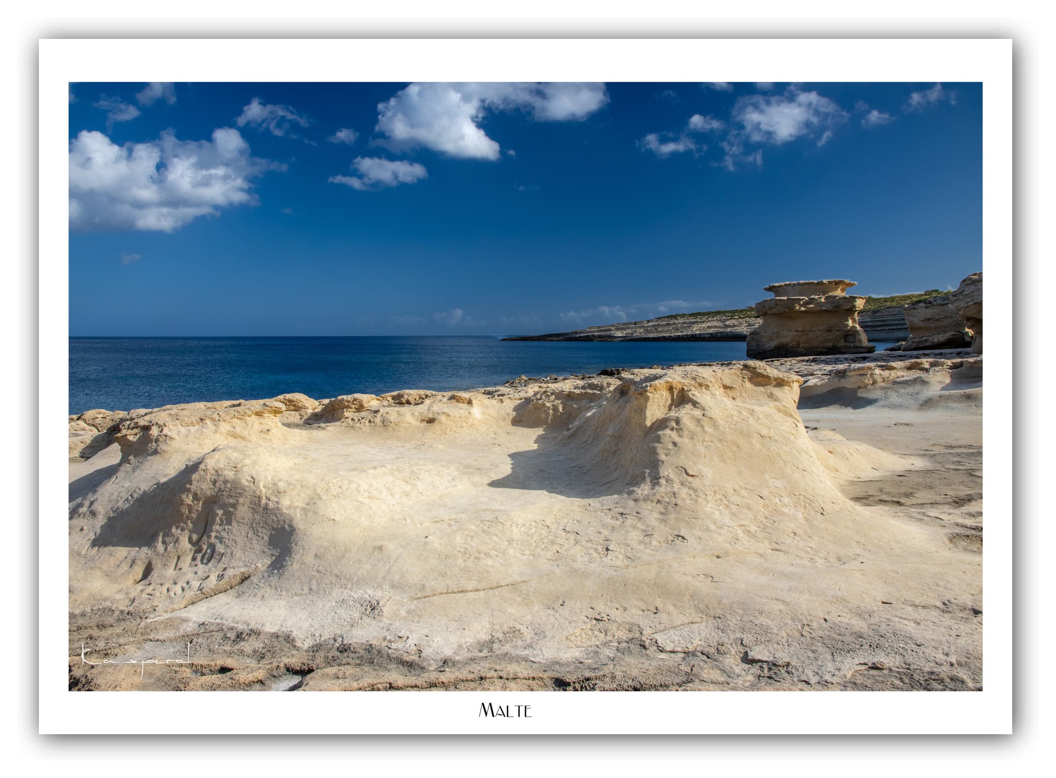 Générique Poster Delimara (Malte). Affiches Formats 30x40cm, 40x60 cm ou 50x70 cm. Impression sur Papier Photo. Décoration murale. Paysage. Mer. Îles.