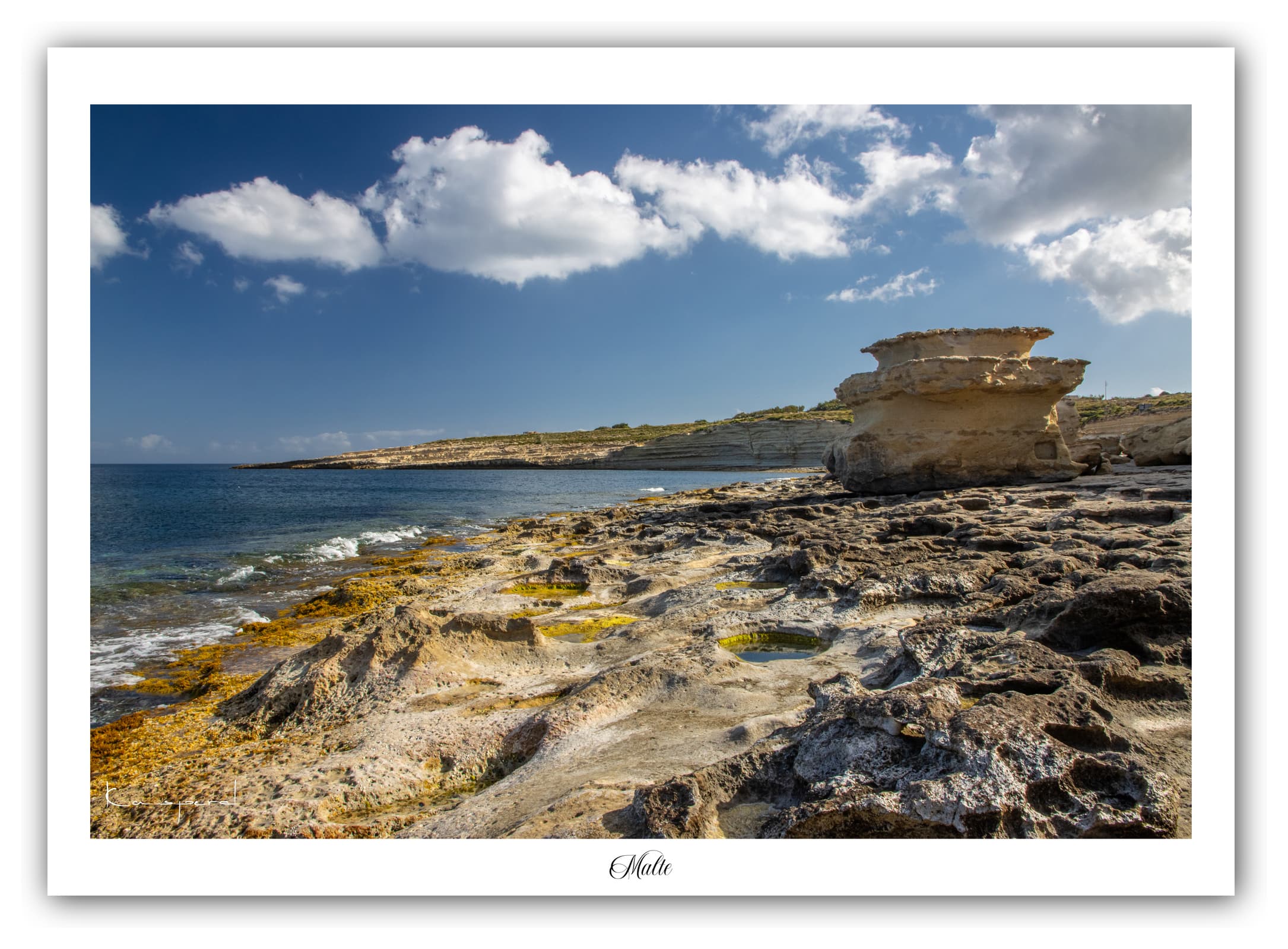 Générique Poster Delimara (Malte). Affiches Formats 30x40cm, 40x60 cm ou 50x70 cm. Impression sur Papier Photo. Décoration murale. Paysage. Mer. Îles.