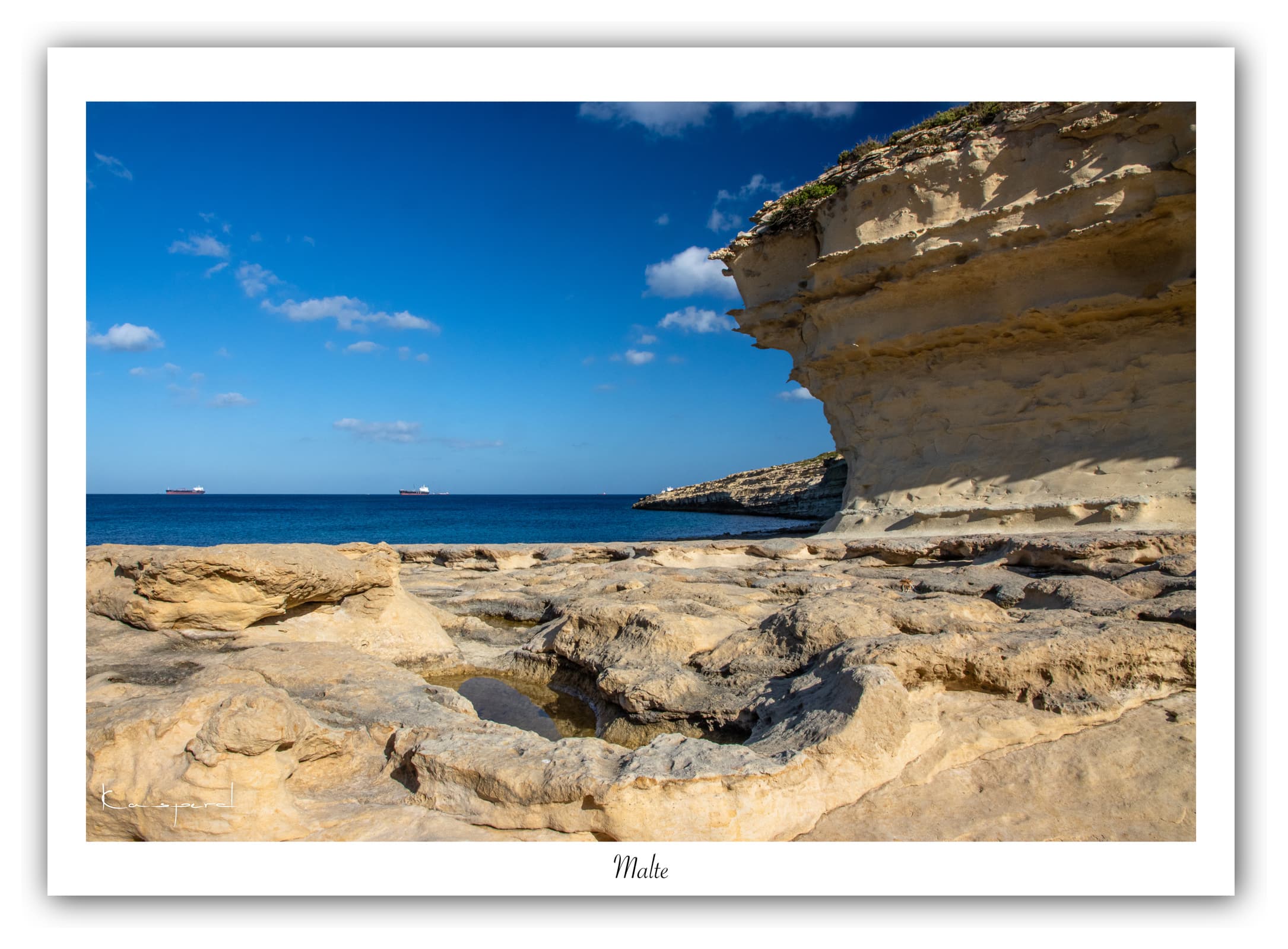Générique Poster Malte. Affiches Formats 30x40cm, 40x60 cm ou 50x70 cm. Impression sur Papier Photo. Décoration murale. Paysage. Mer. Îles.